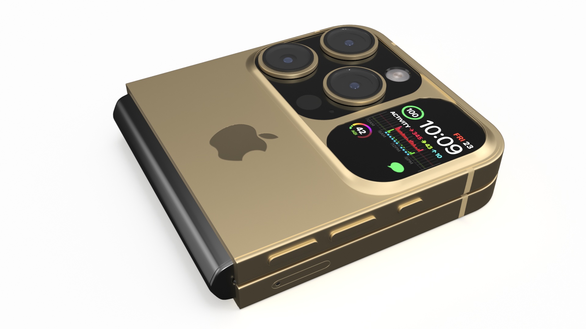 Apple iPhone Flip Closed Luxe Gold 3D model