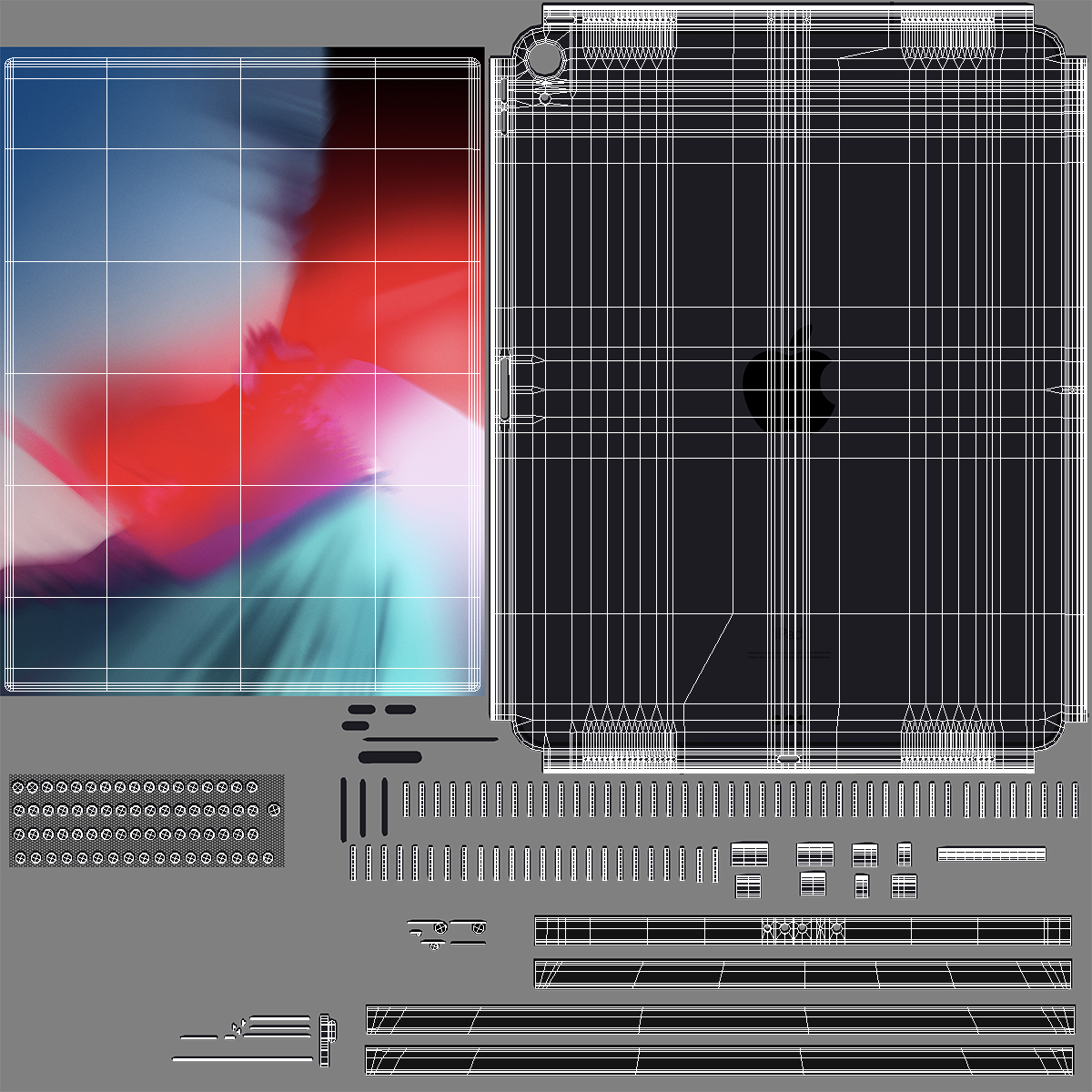 Space Gray iPad Pro 2019 11 inch 3D