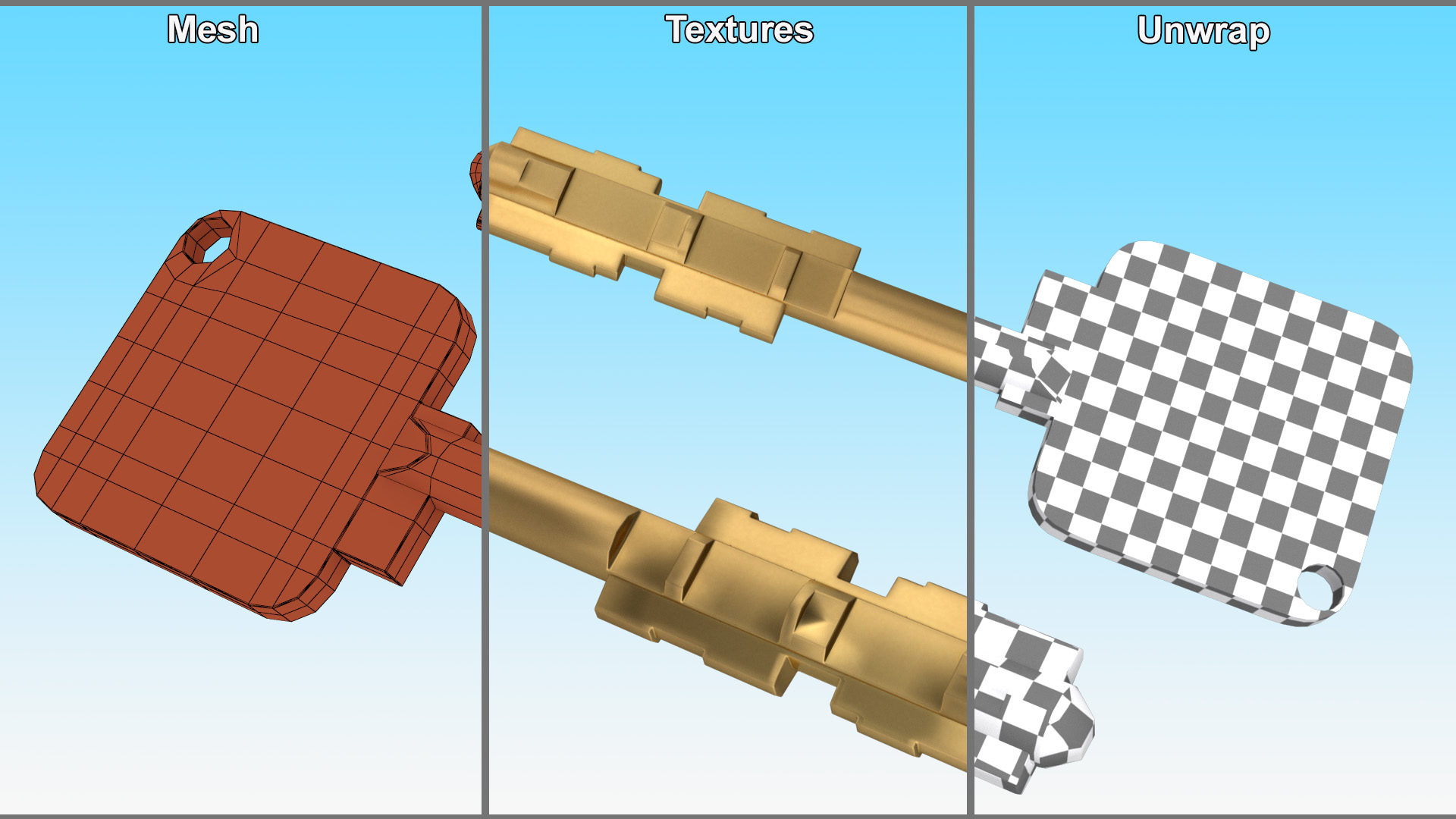 Key Type Chubb 3D model