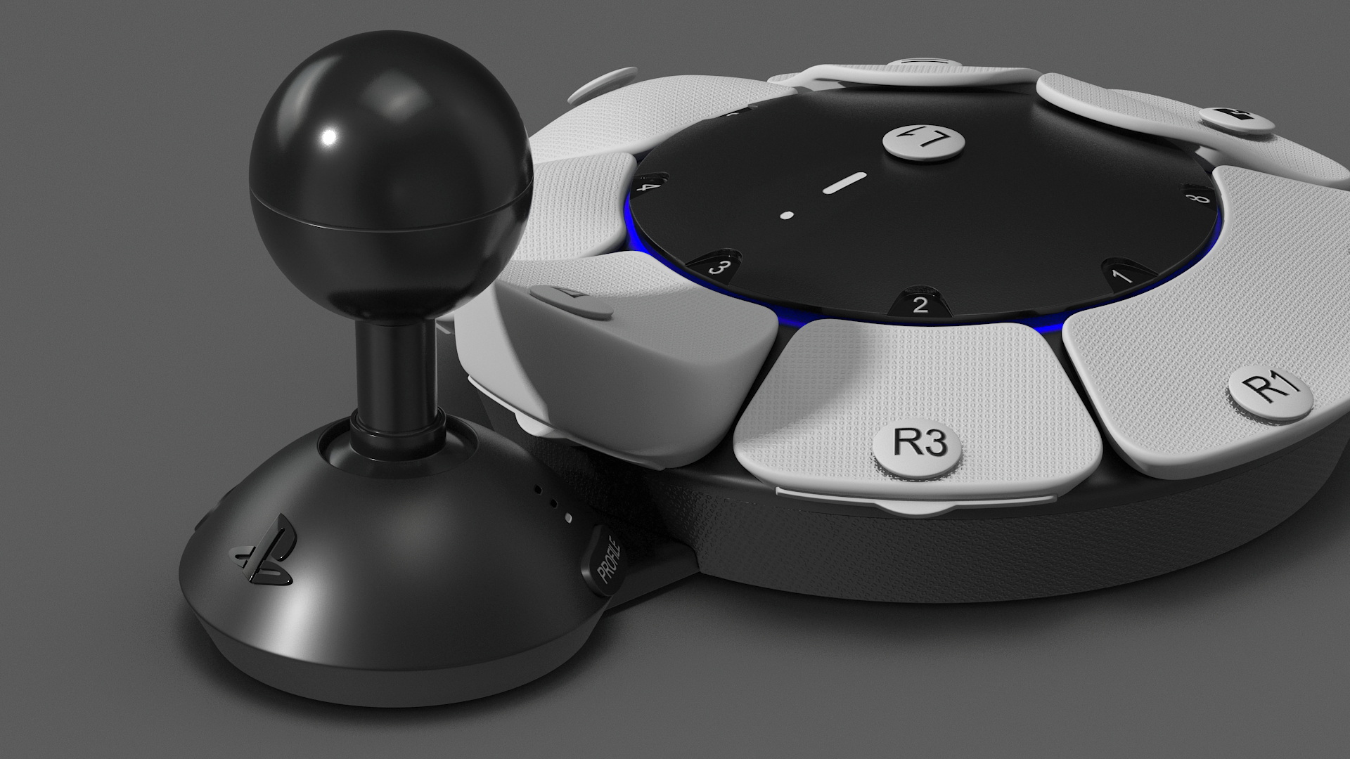 3D Access Controller for PlayStation 5 On model