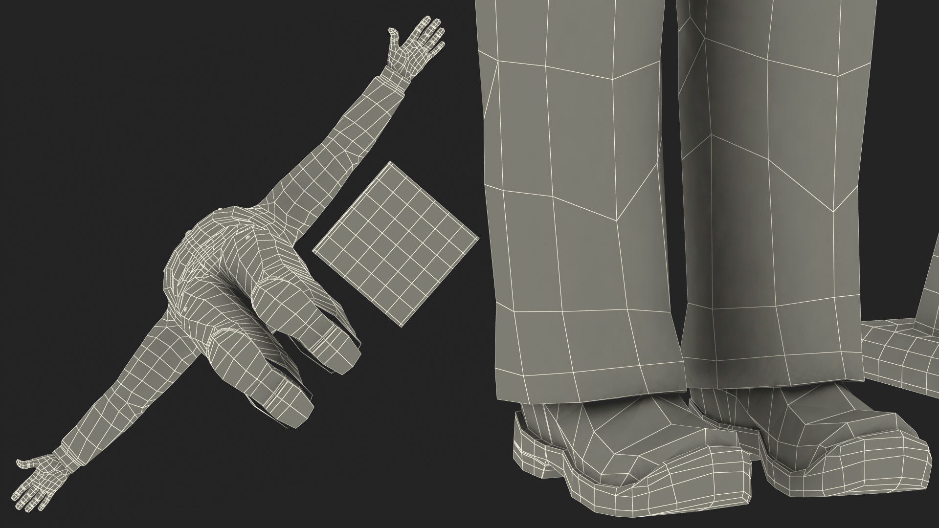 3D Road Worker T-Pose model