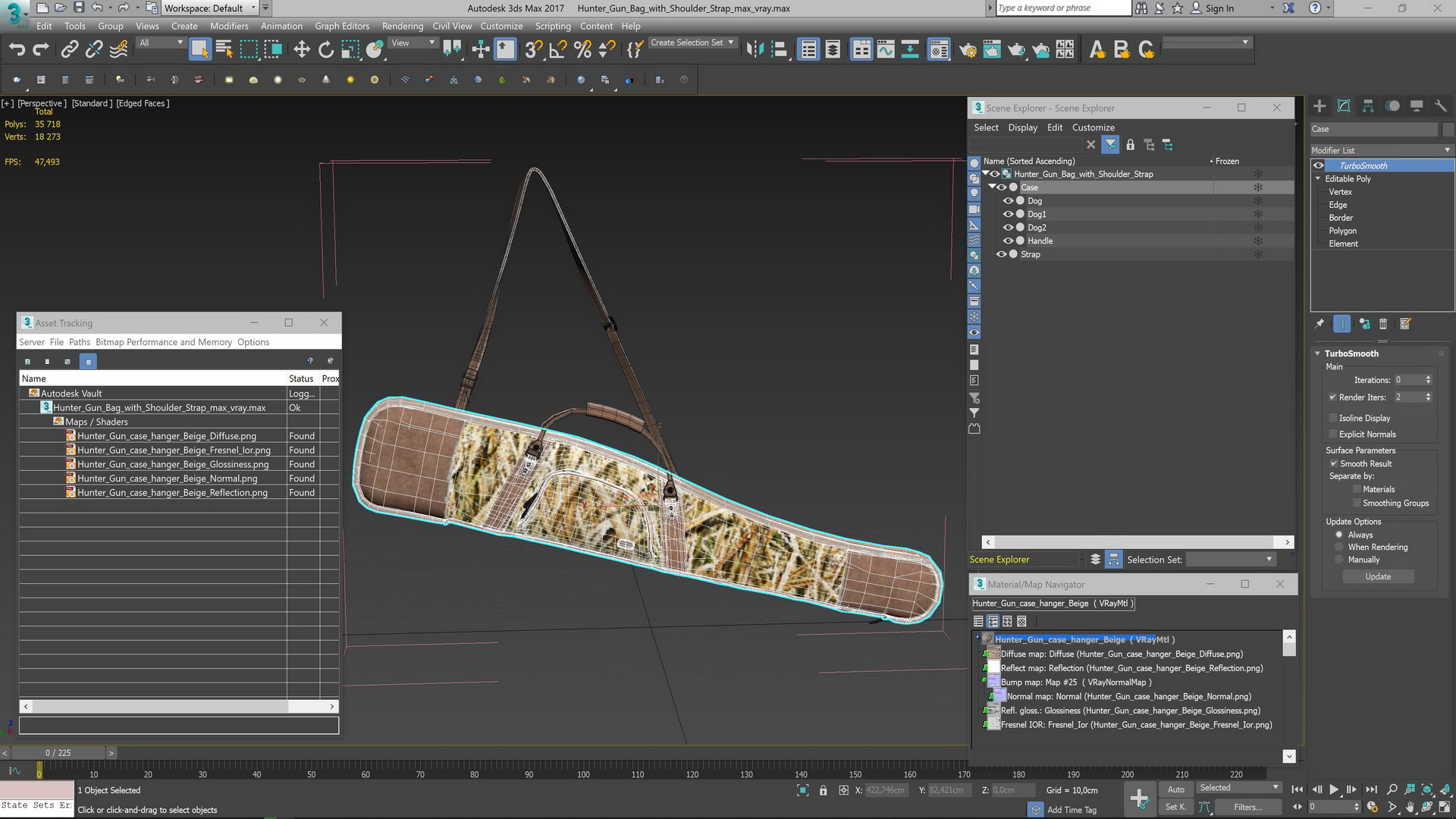 Hunter Gun Bag with Shoulder Strap 3D model