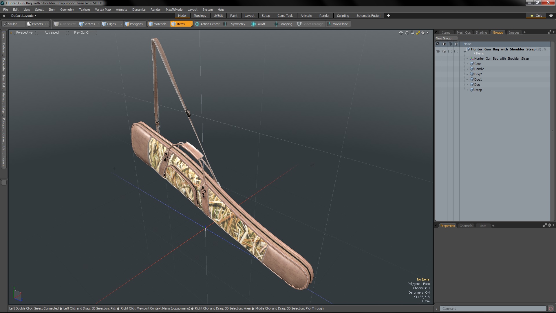 Hunter Gun Bag with Shoulder Strap 3D model
