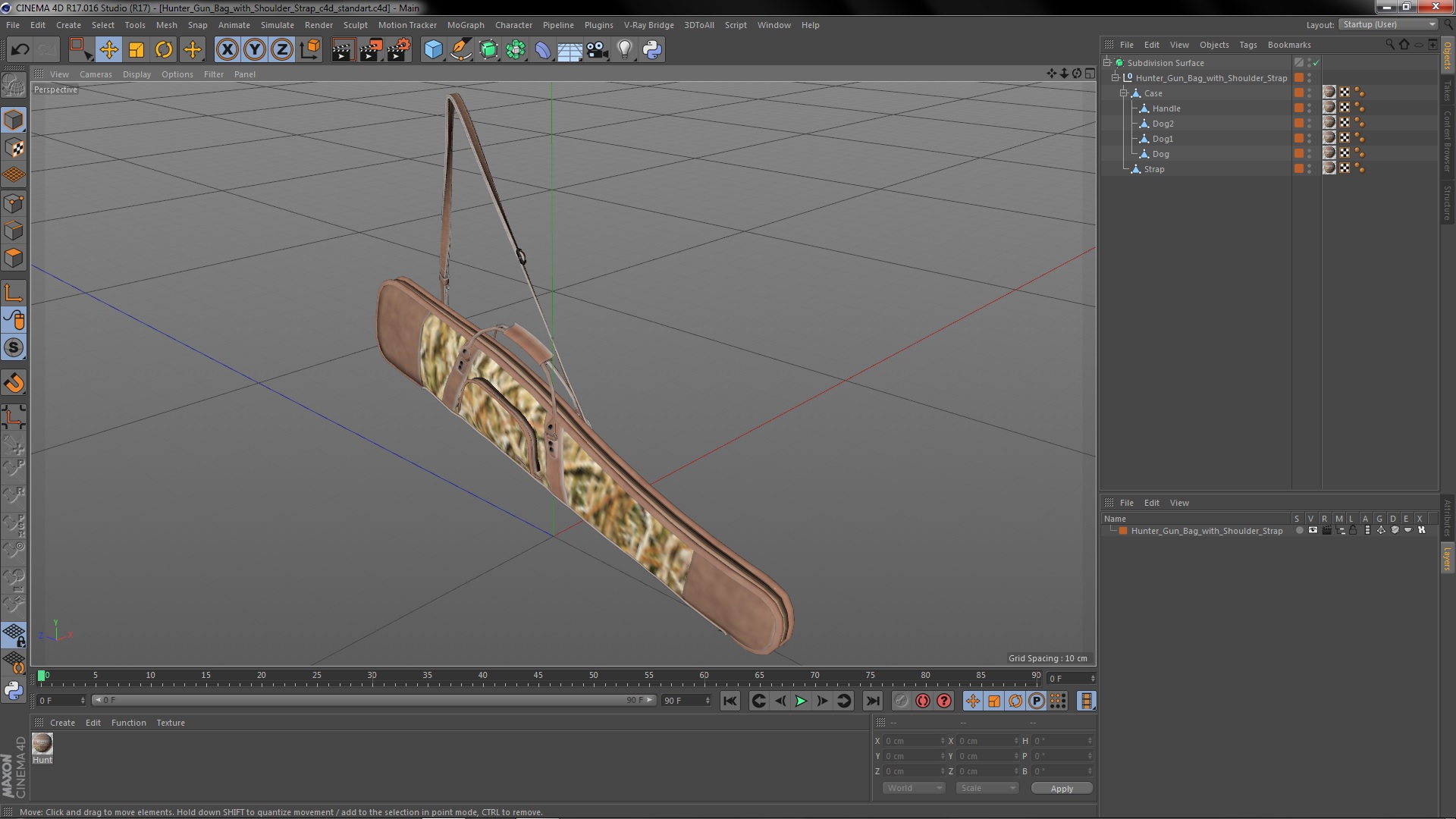 Hunter Gun Bag with Shoulder Strap 3D model