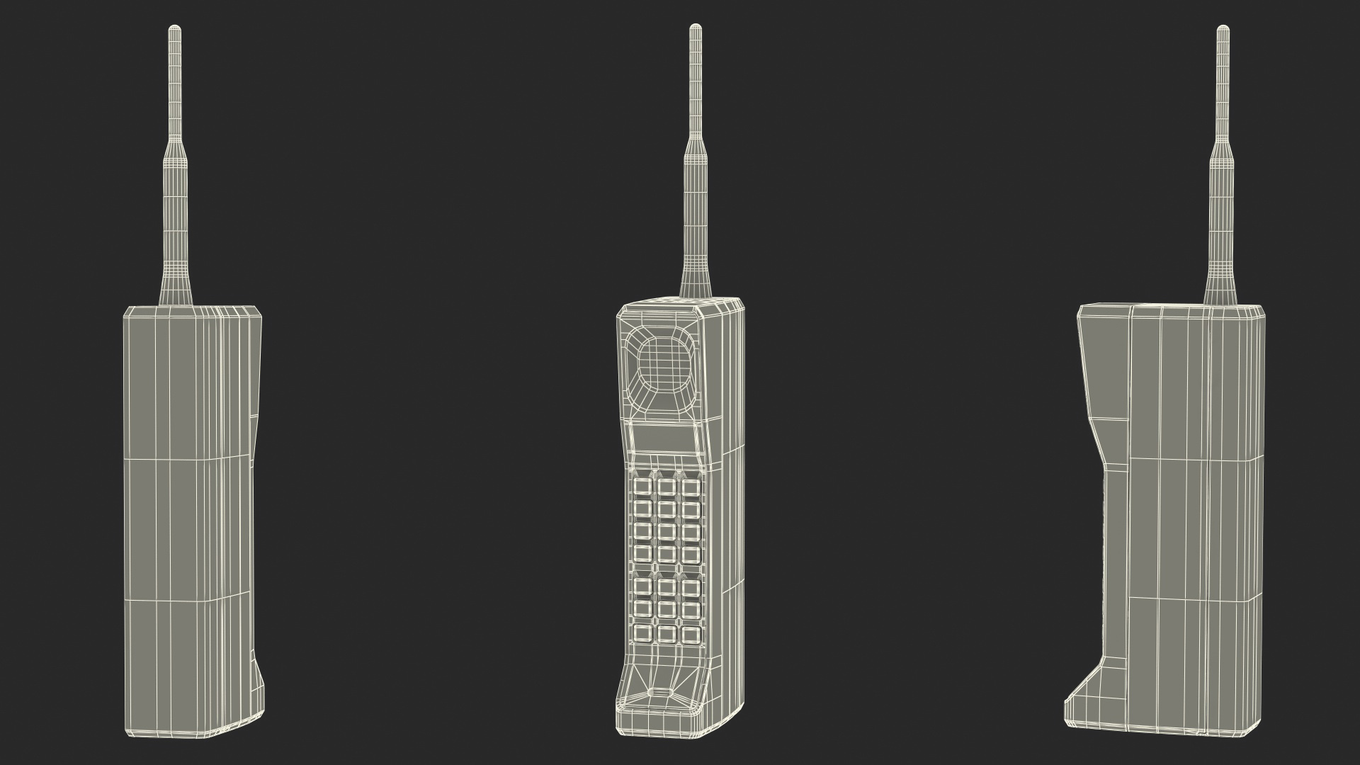 3D Motorola DynaTAC 8000X First Mobile Phone