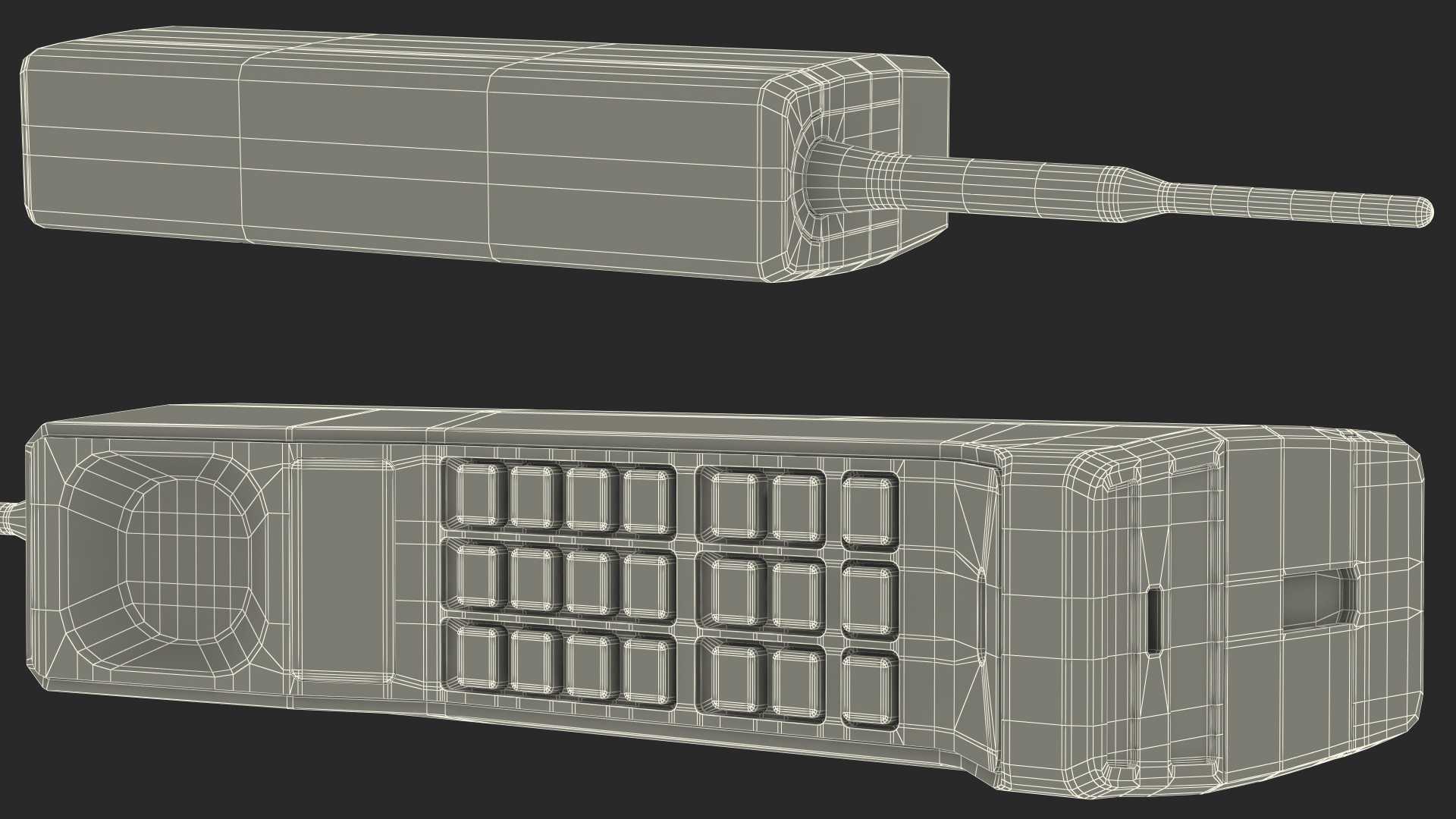 3D Motorola DynaTAC 8000X First Mobile Phone