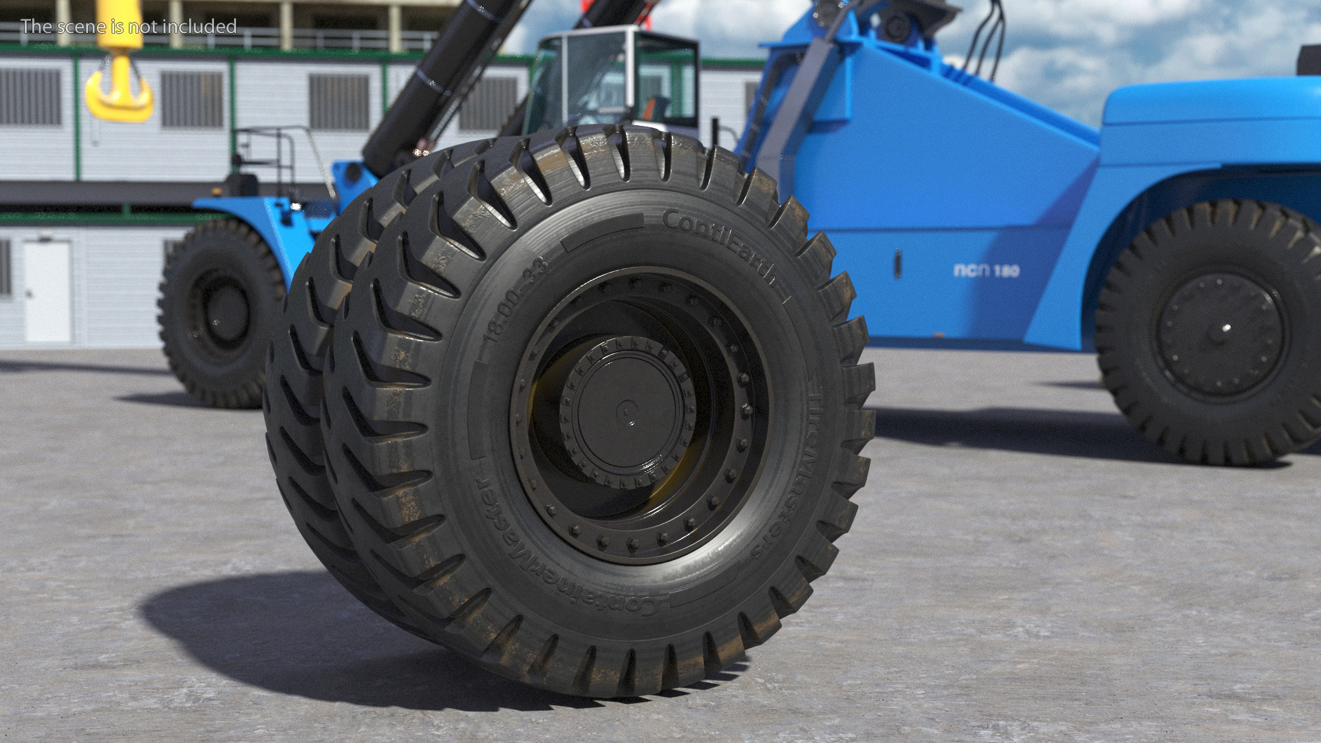 Heavy Duty Wheel for Reachstackers 3D model