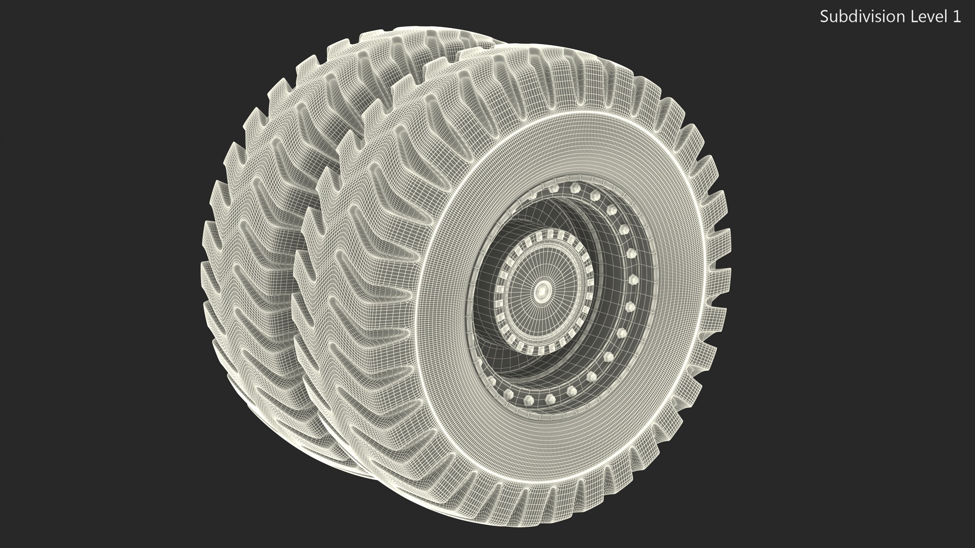 Heavy Duty Wheel for Reachstackers 3D model