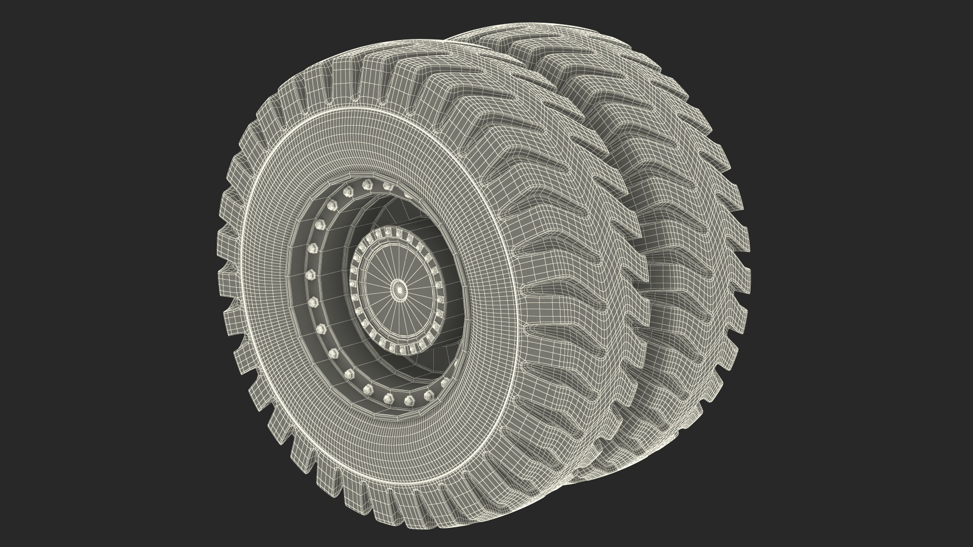 Heavy Duty Wheel for Reachstackers 3D model