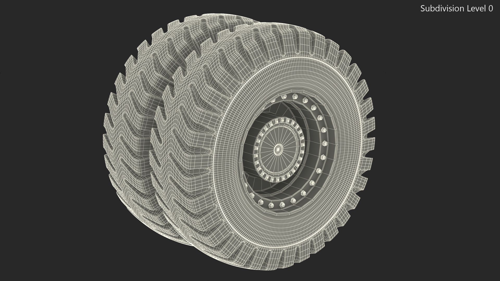 Heavy Duty Wheel for Reachstackers 3D model