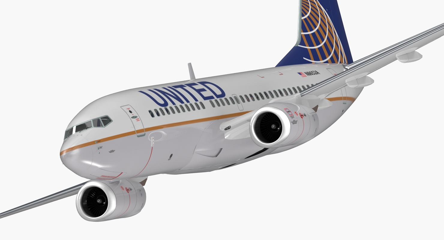 3D model Boeing 737 700 United Airlines
