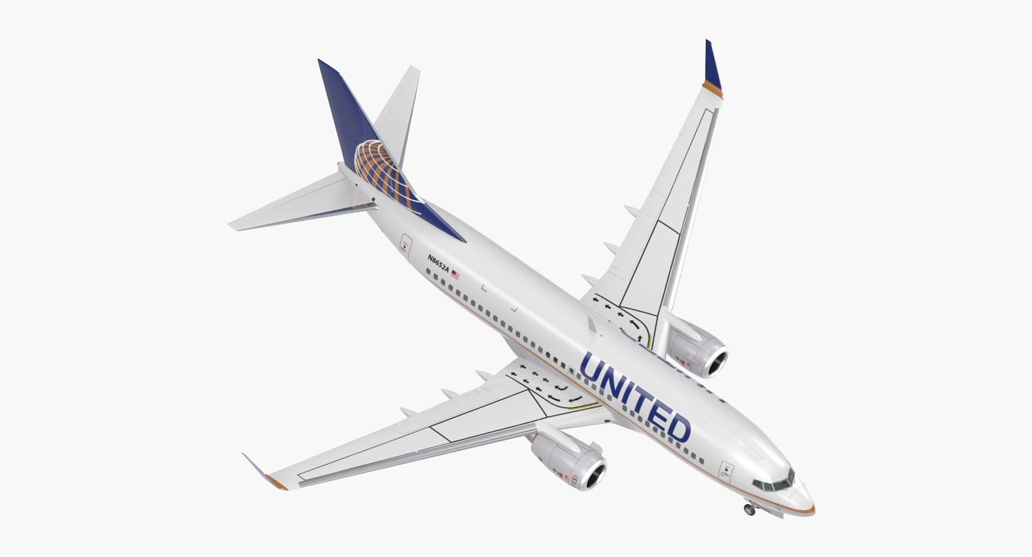 3D model Boeing 737 700 United Airlines