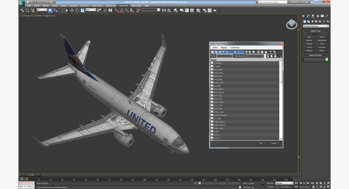 3D model Boeing 737 700 United Airlines