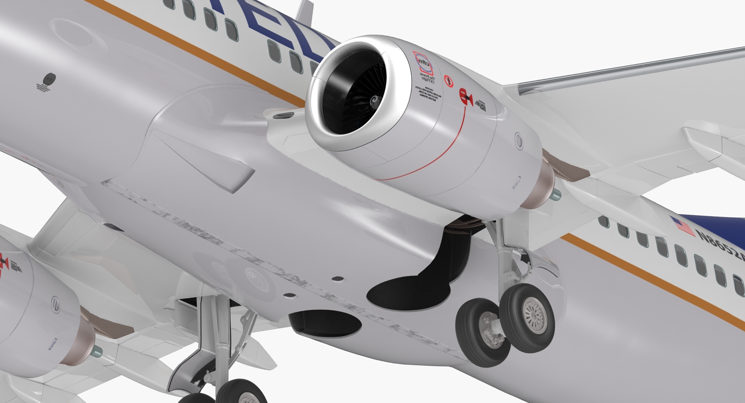 3D model Boeing 737 700 United Airlines