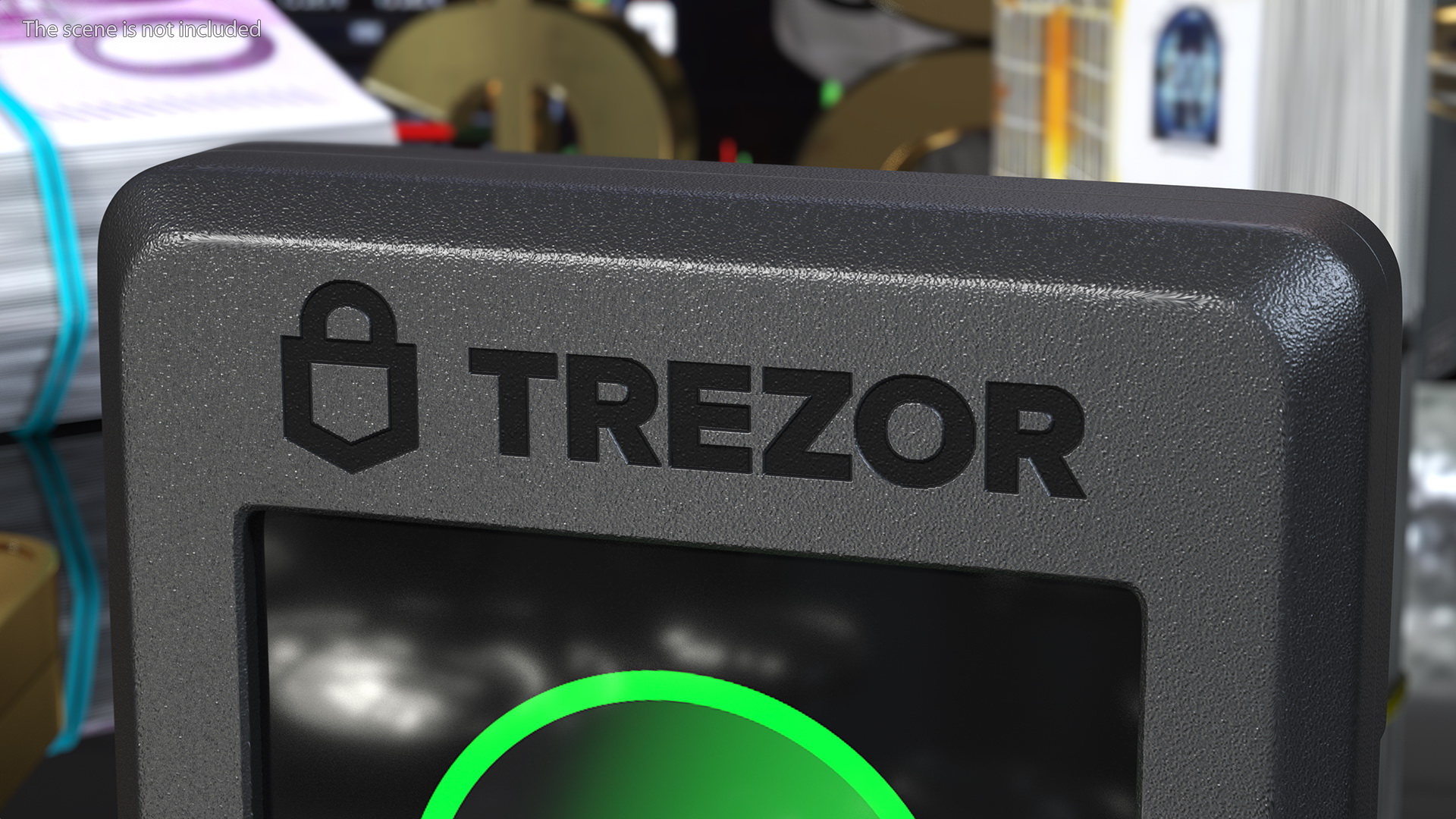 3D Trezor Cryptocurrency Wallet model