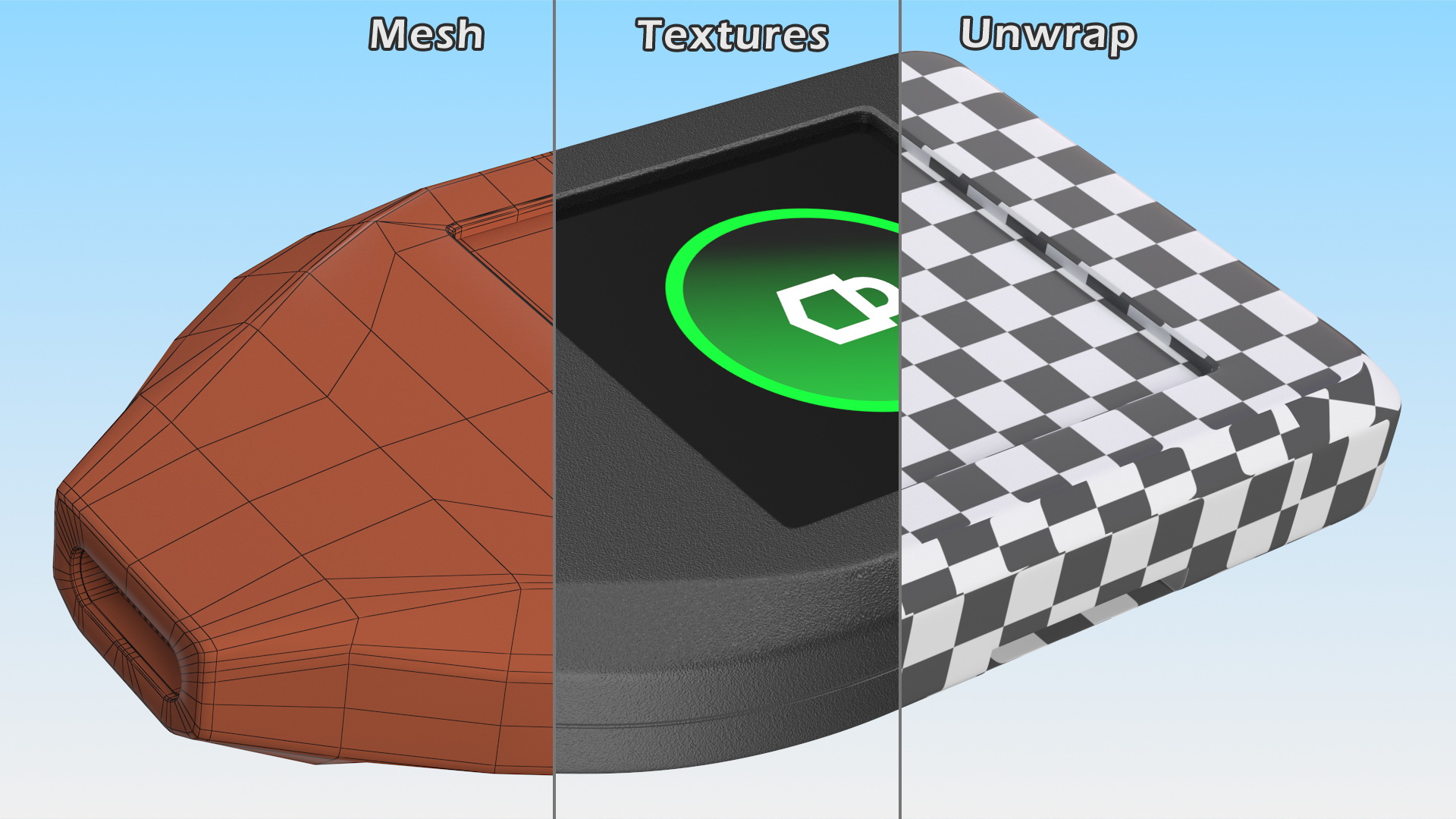 3D Trezor Cryptocurrency Wallet model