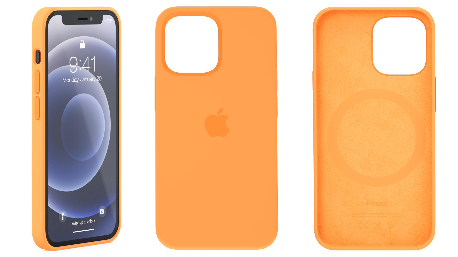 iPhone 12 mini Silicone Case with MagSafe Kumquat 3D model