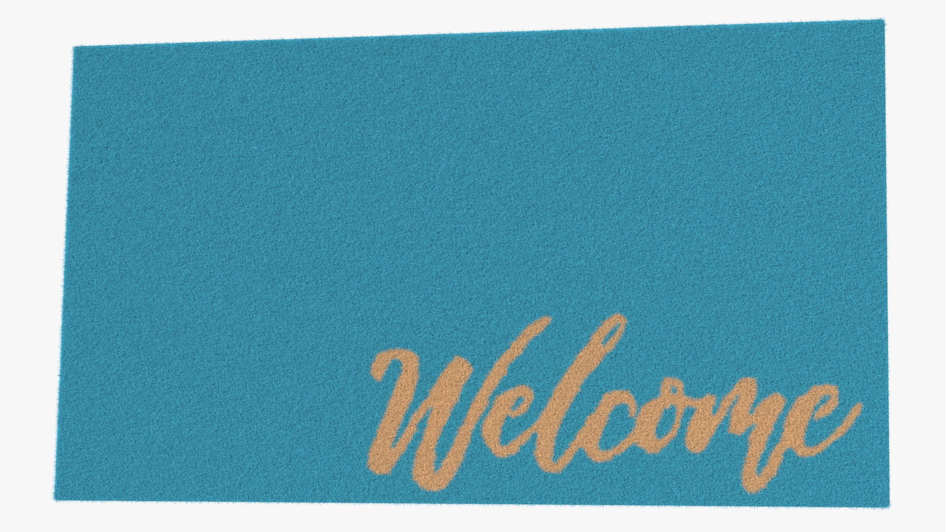 Dirt-Repellent Light Blue Door Mats Fur 3D model