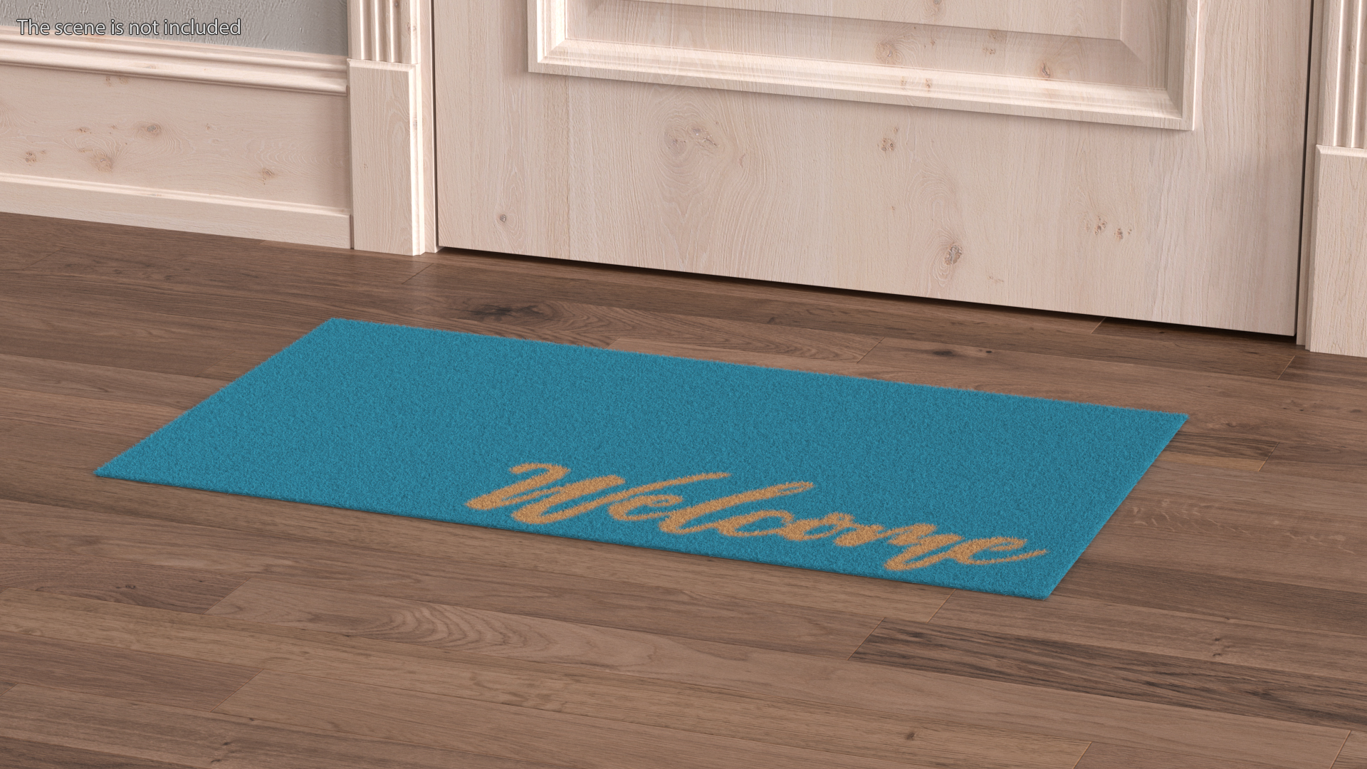 Dirt-Repellent Light Blue Door Mats Fur 3D model