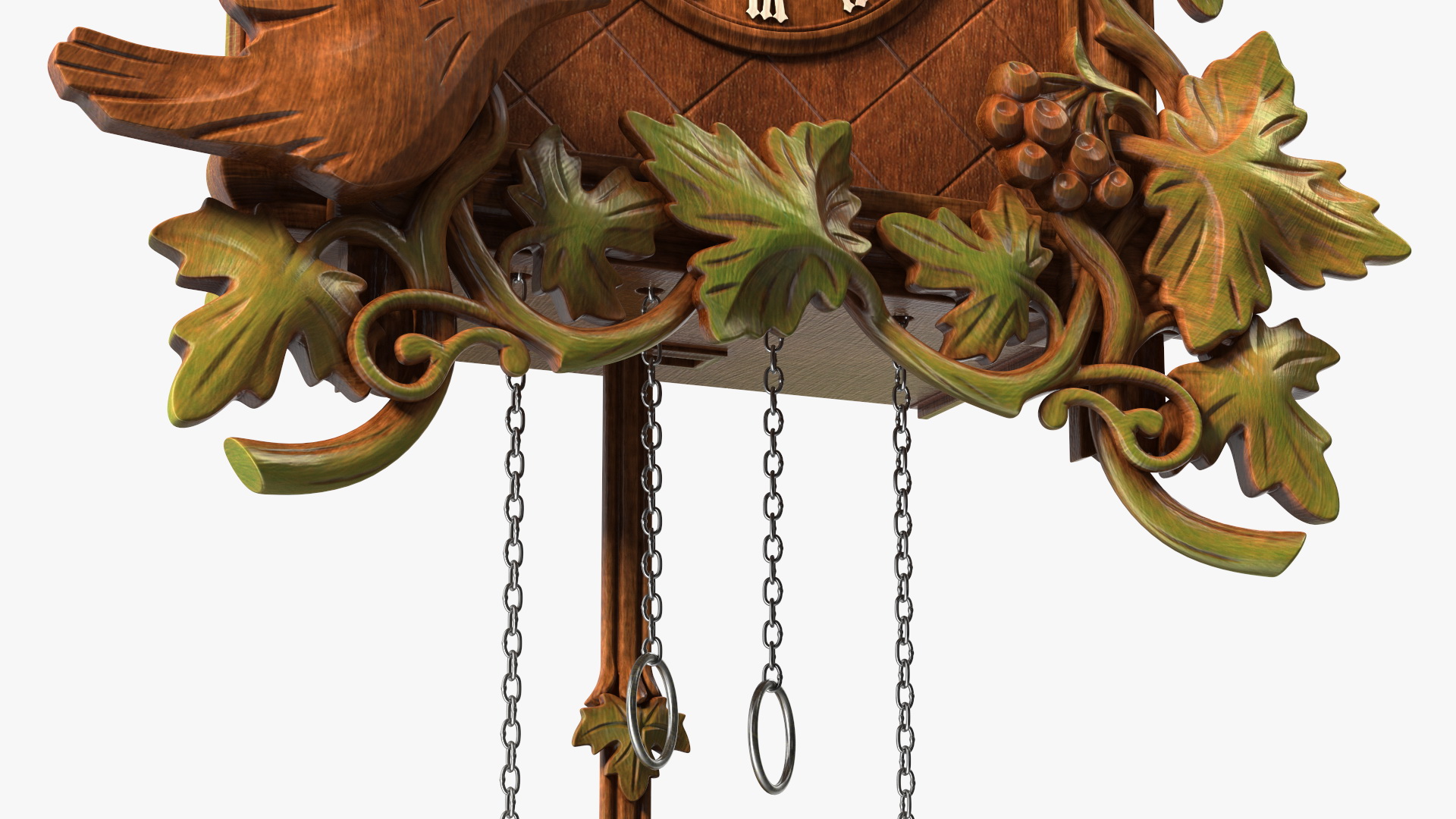 Colored Wooden Cuckoo Clock 3D