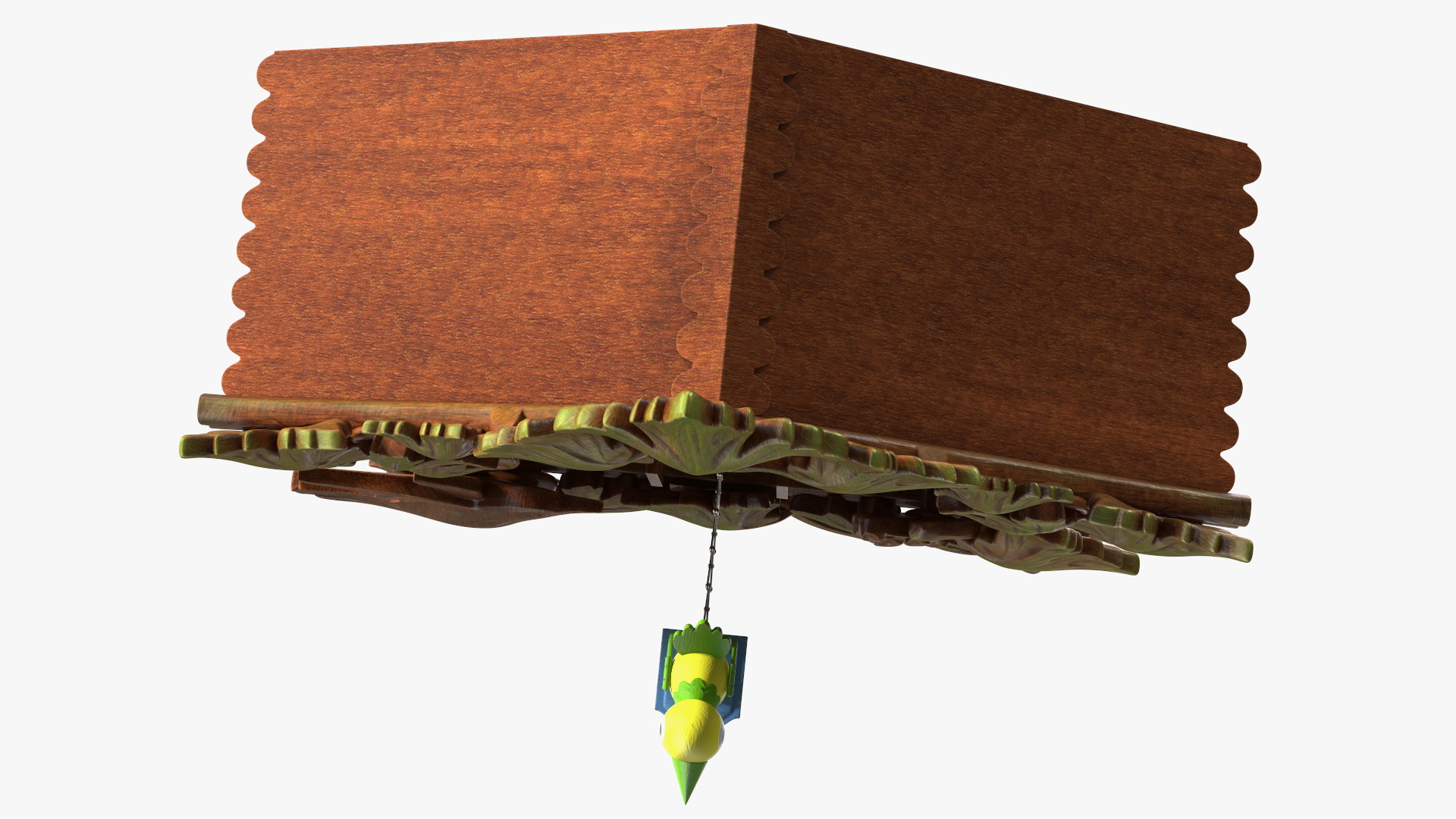 Colored Wooden Cuckoo Clock 3D