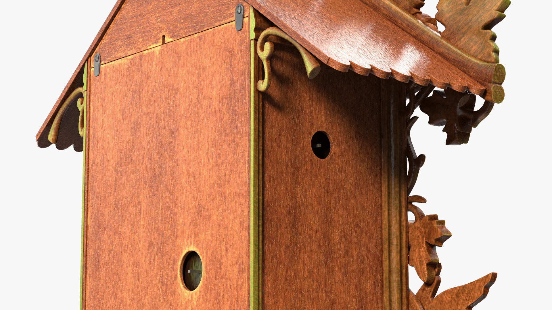 Colored Wooden Cuckoo Clock 3D