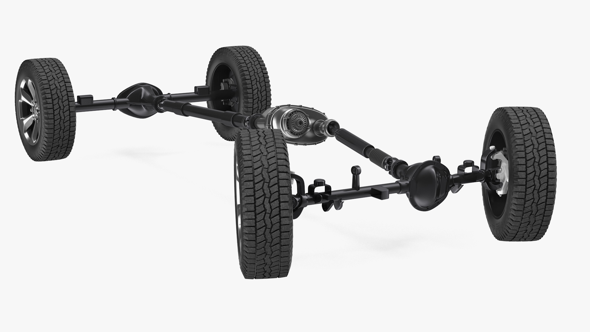 3D 4x4 Chassis Rigged model