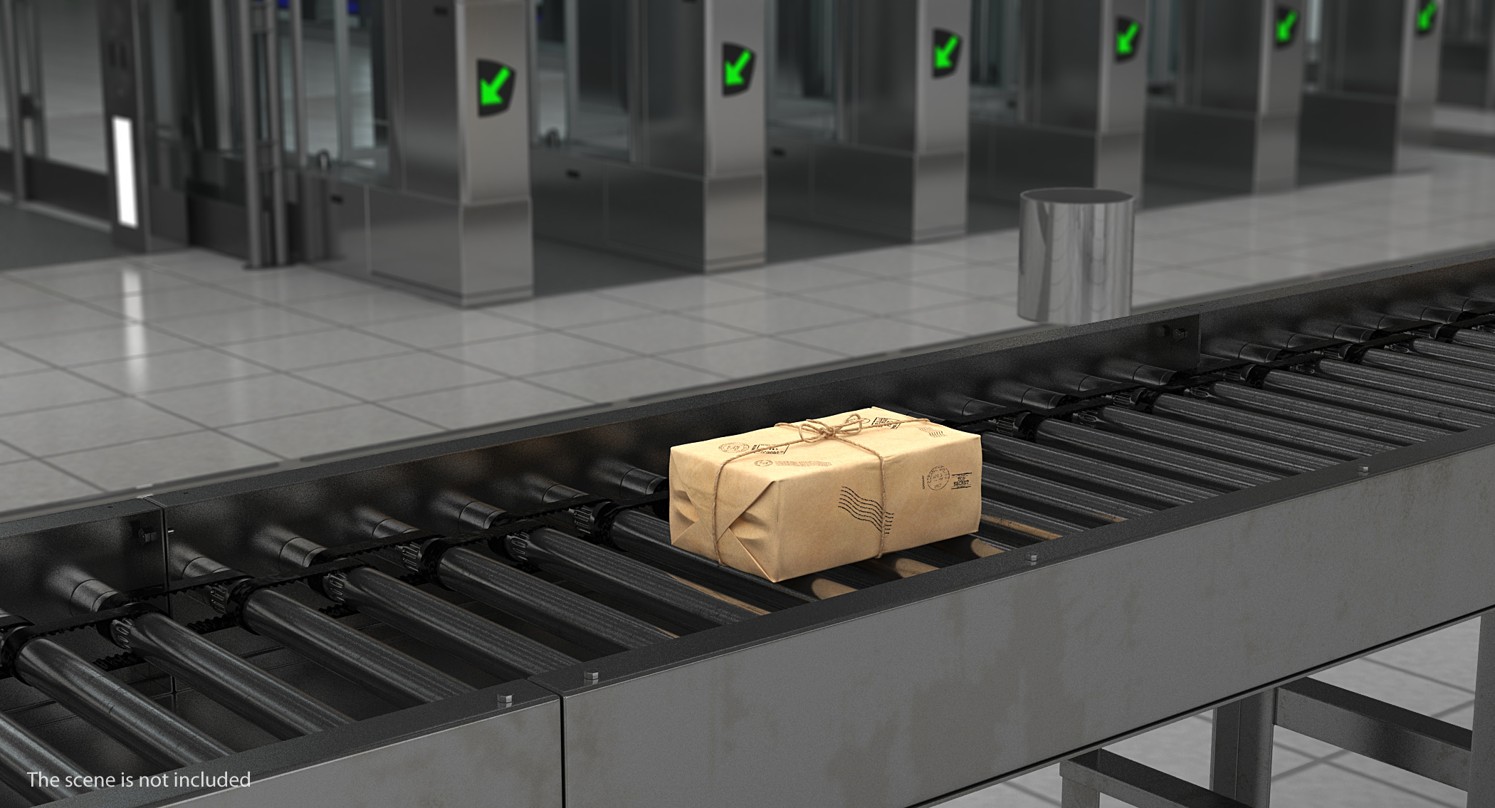 3D Paper Mail Package model