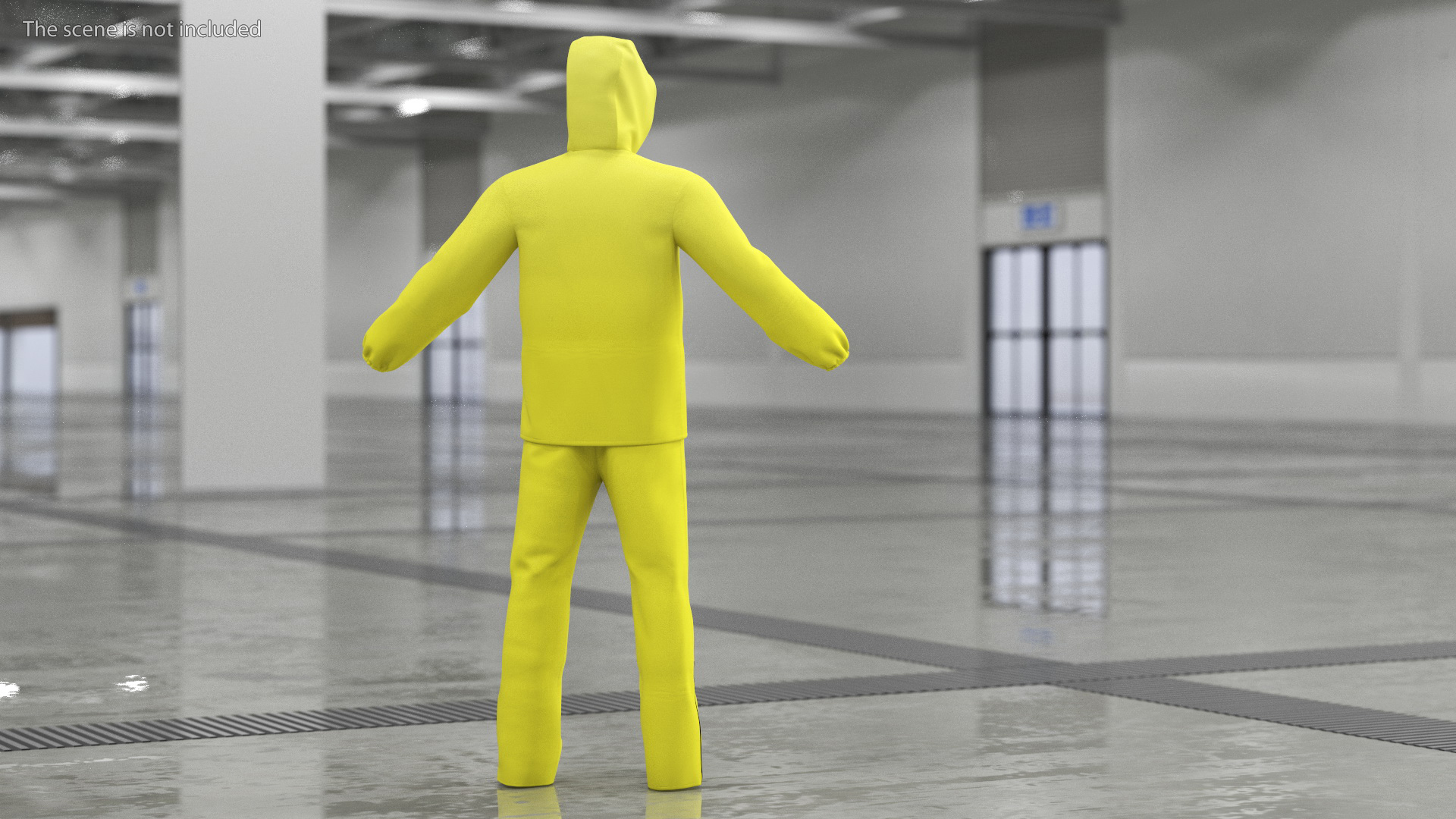 John Deere Unisex Yellow Rain Suit 3D model