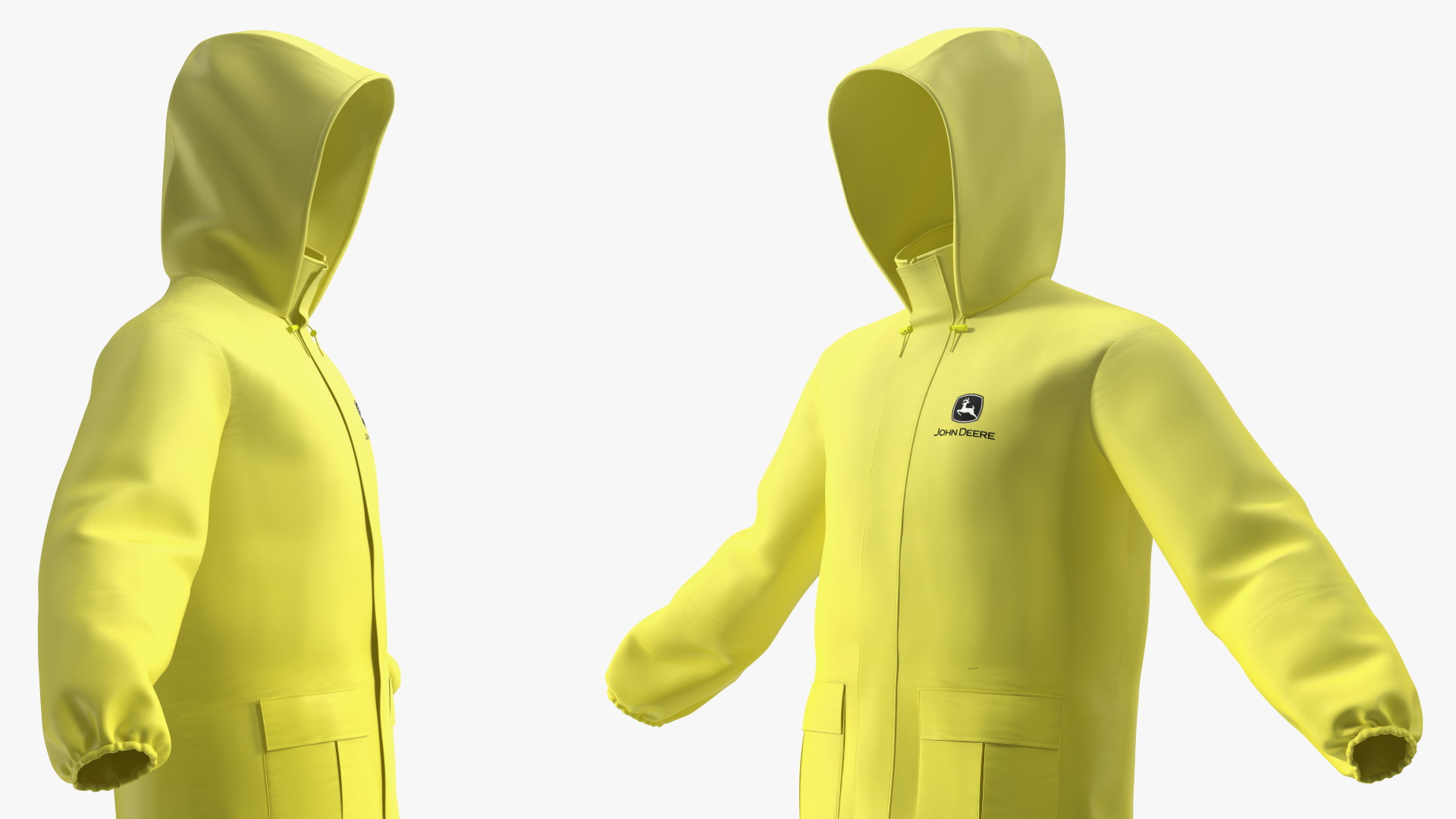 John Deere Unisex Yellow Rain Suit 3D model
