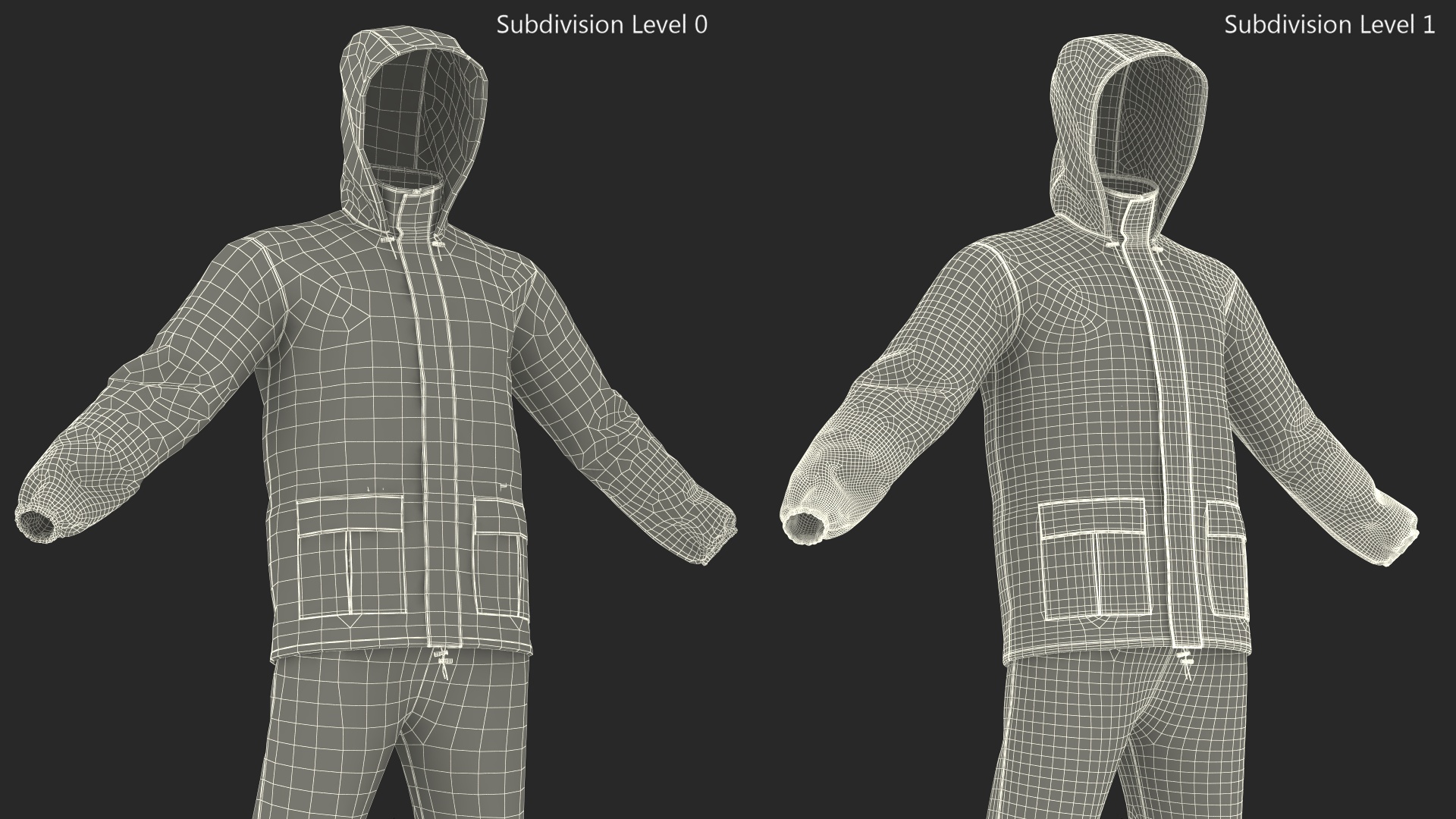 John Deere Unisex Yellow Rain Suit 3D model