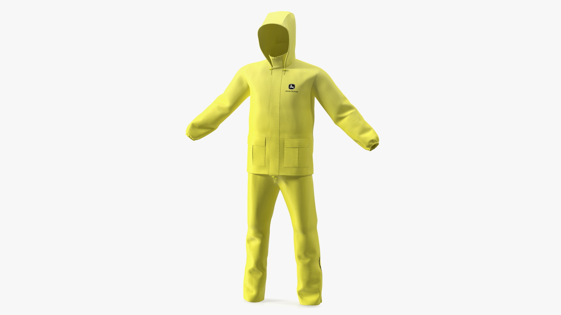 John Deere Unisex Yellow Rain Suit 3D model