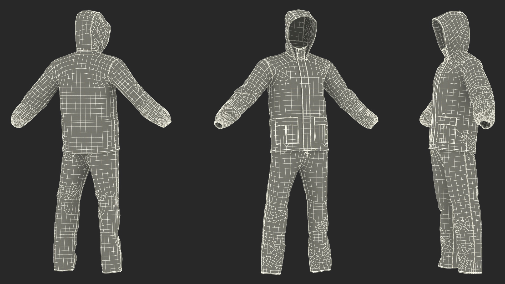 John Deere Unisex Yellow Rain Suit 3D model