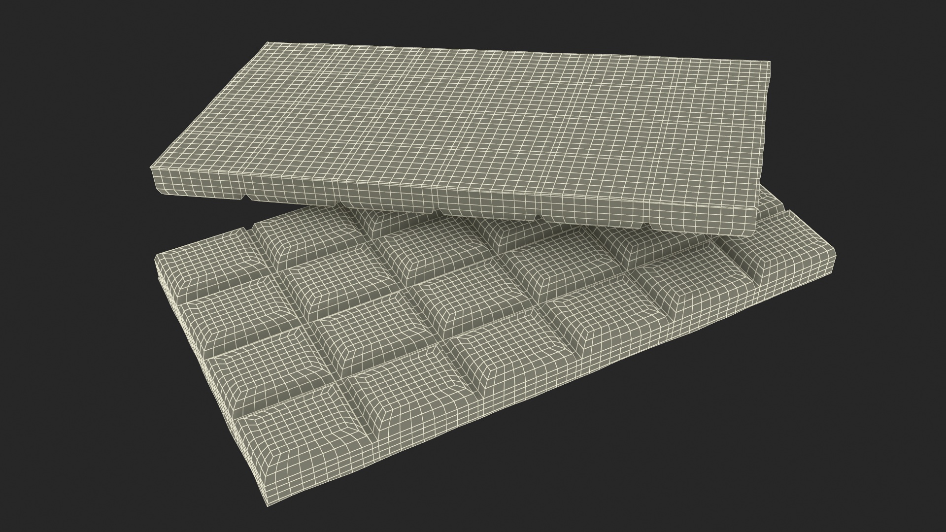3D Realistic Chocolate Bar model
