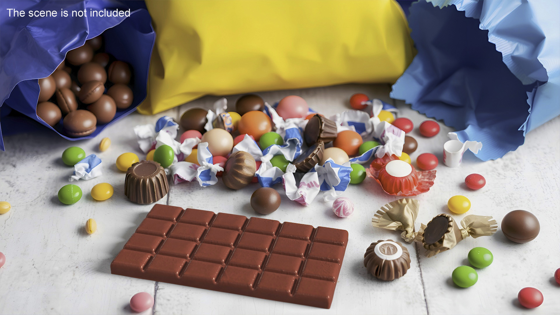 3D Realistic Chocolate Bar model