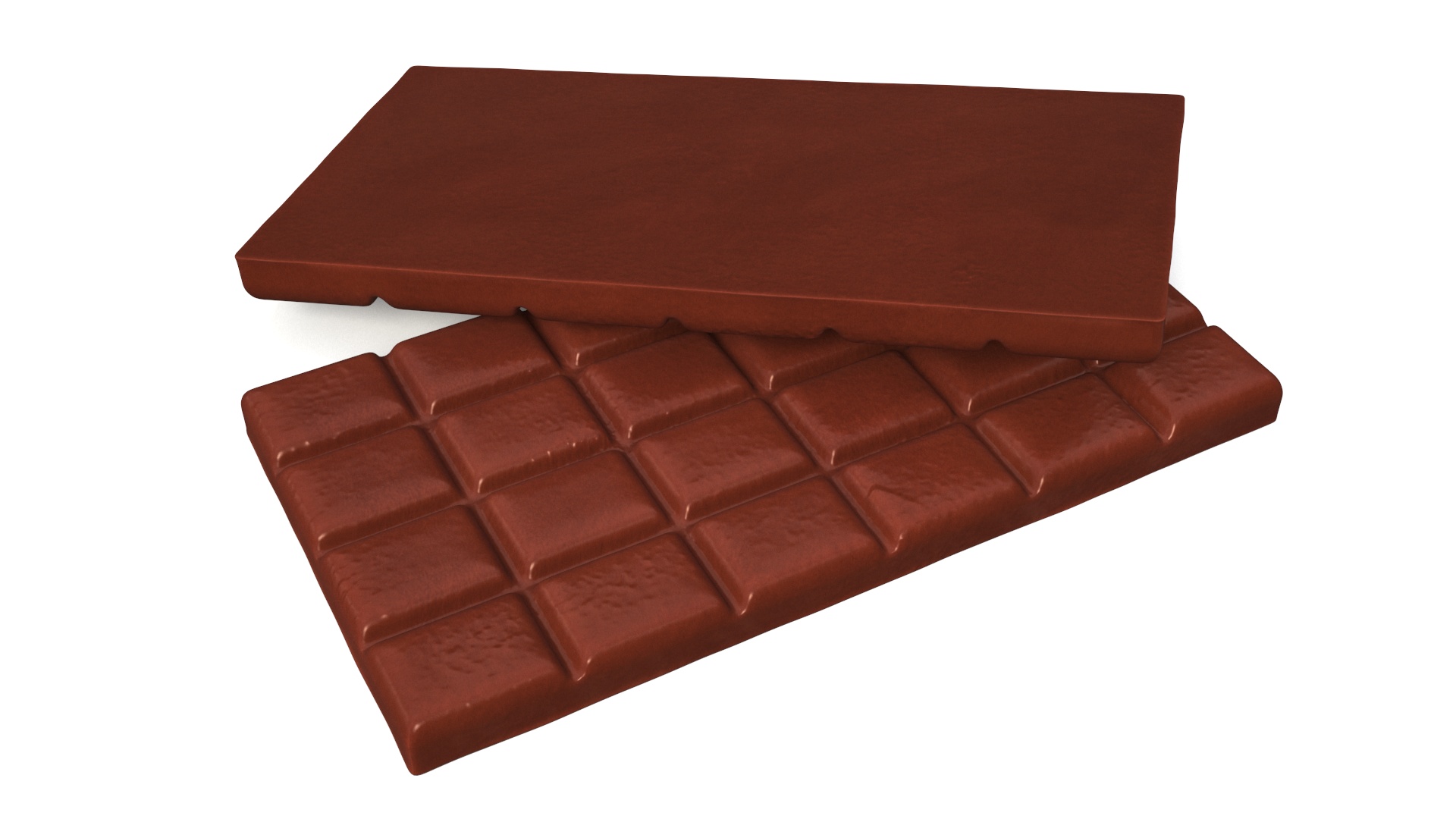 3D Realistic Chocolate Bar model