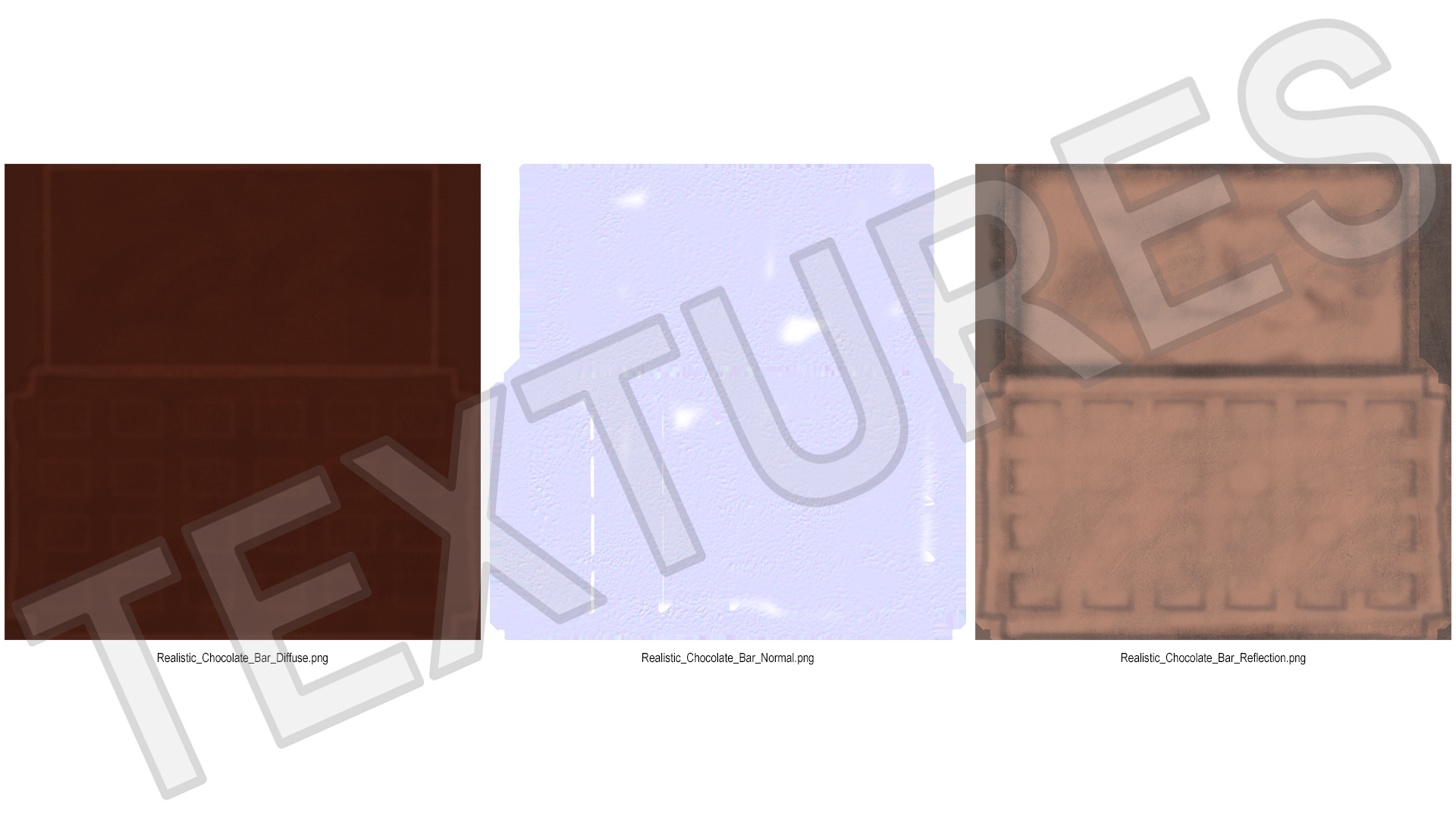 3D Realistic Chocolate Bar model