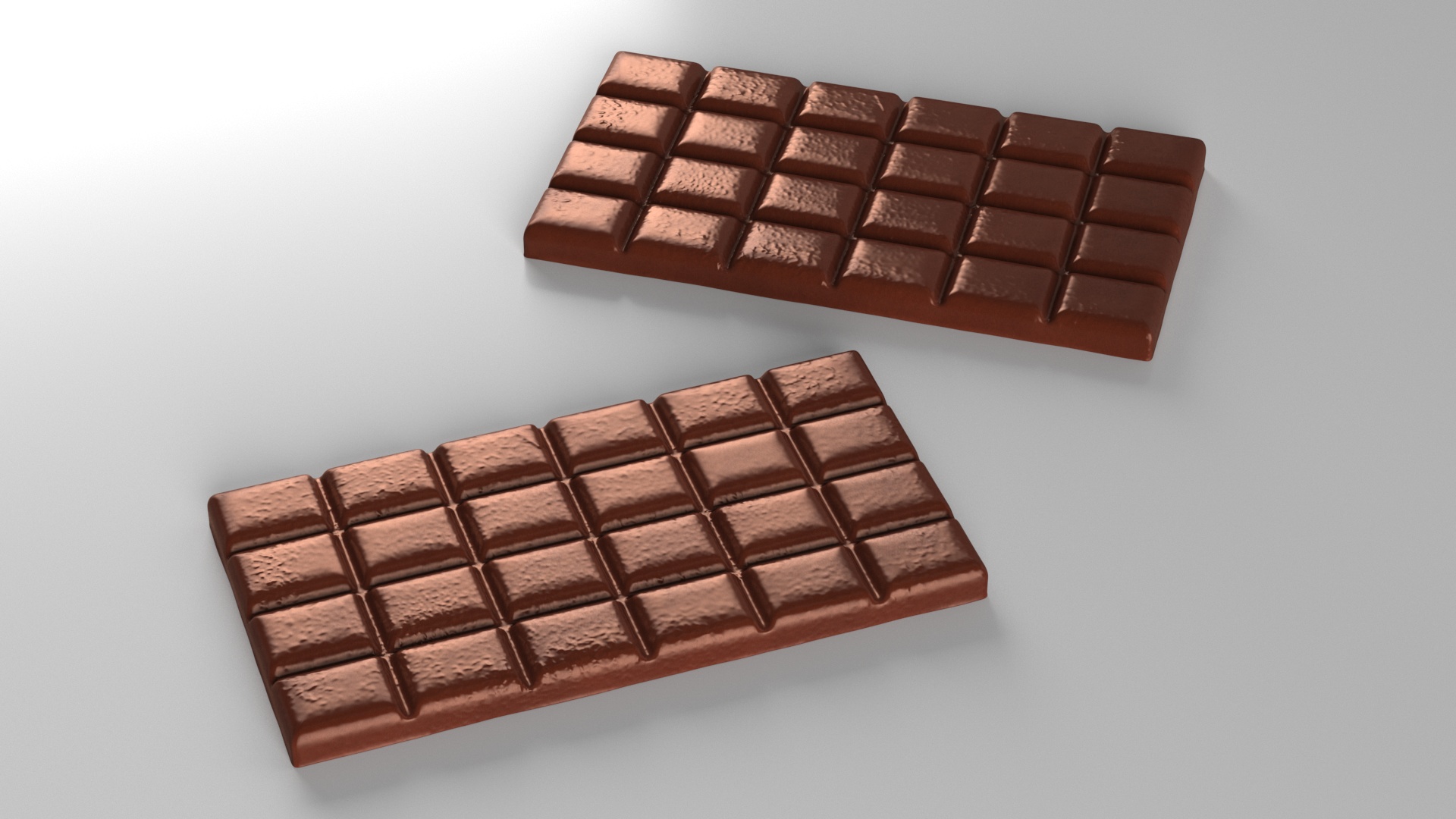 3D Realistic Chocolate Bar model