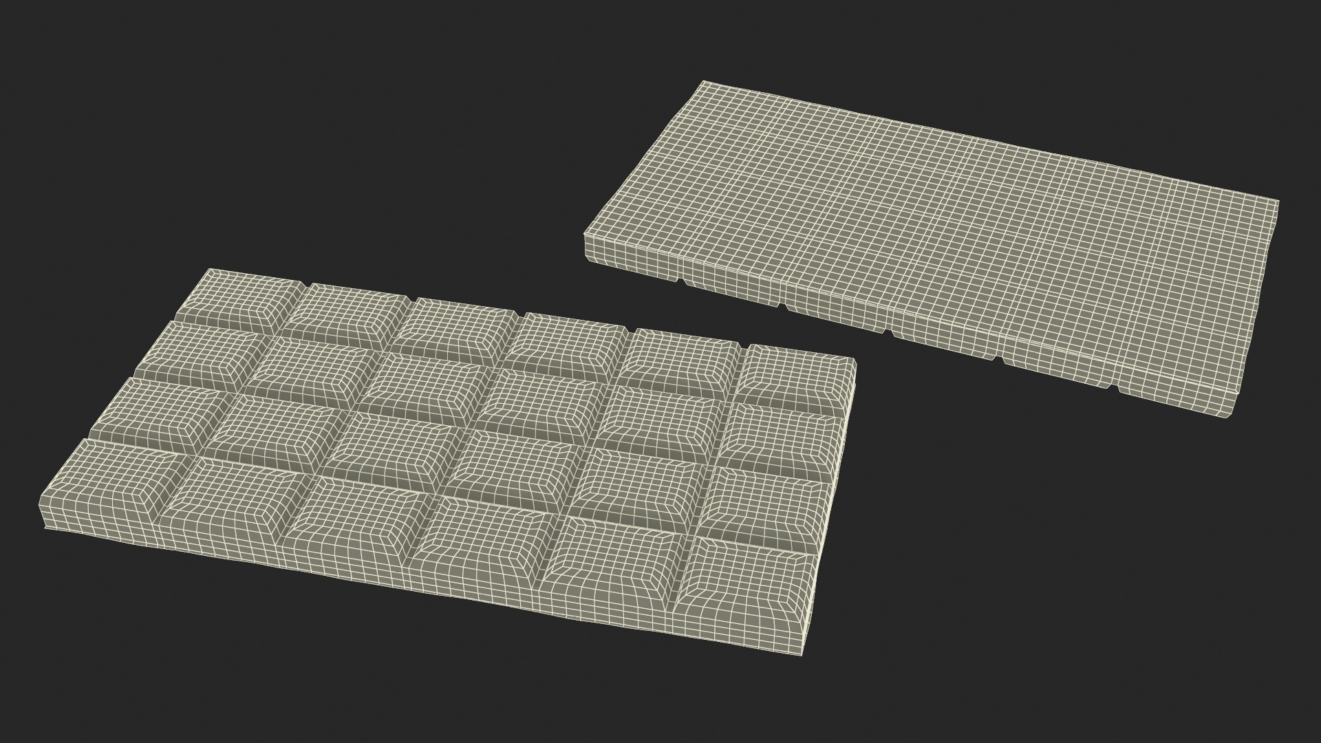 3D Realistic Chocolate Bar model
