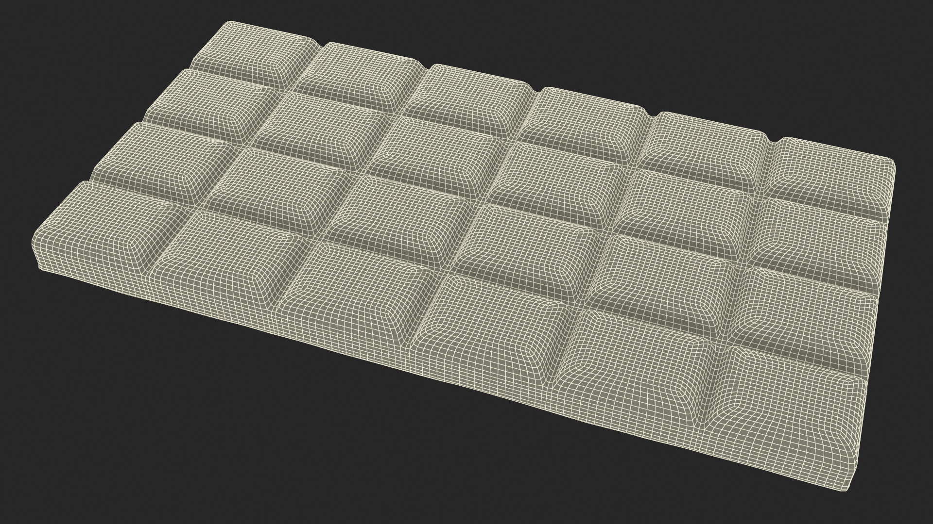 3D Realistic Chocolate Bar model