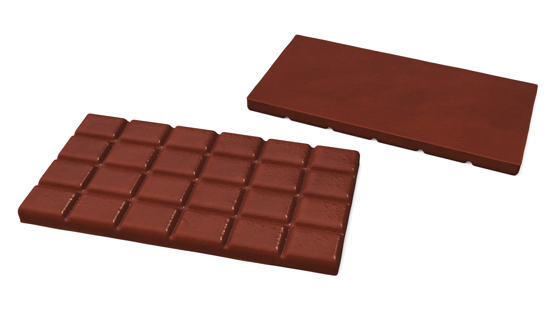 3D Realistic Chocolate Bar model