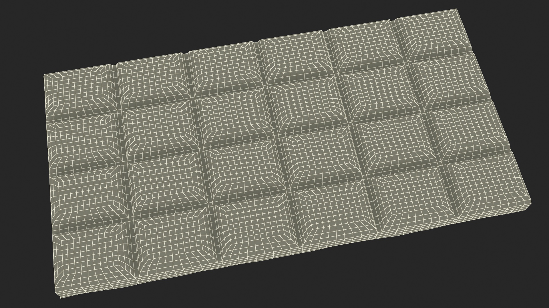 3D Realistic Chocolate Bar model
