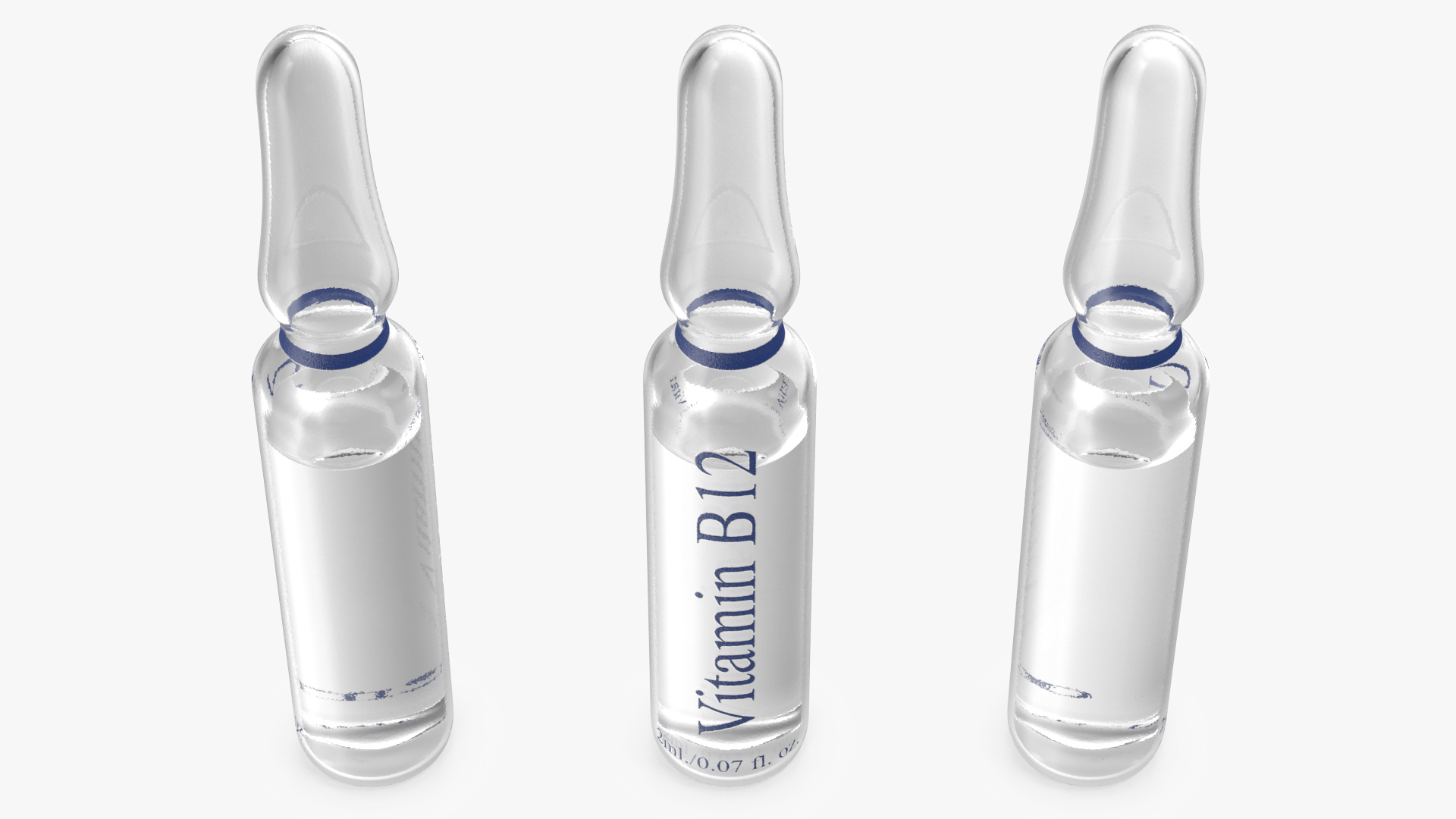 3D Vitamin B12 Cyanocobalamin 2ml Ampoule model