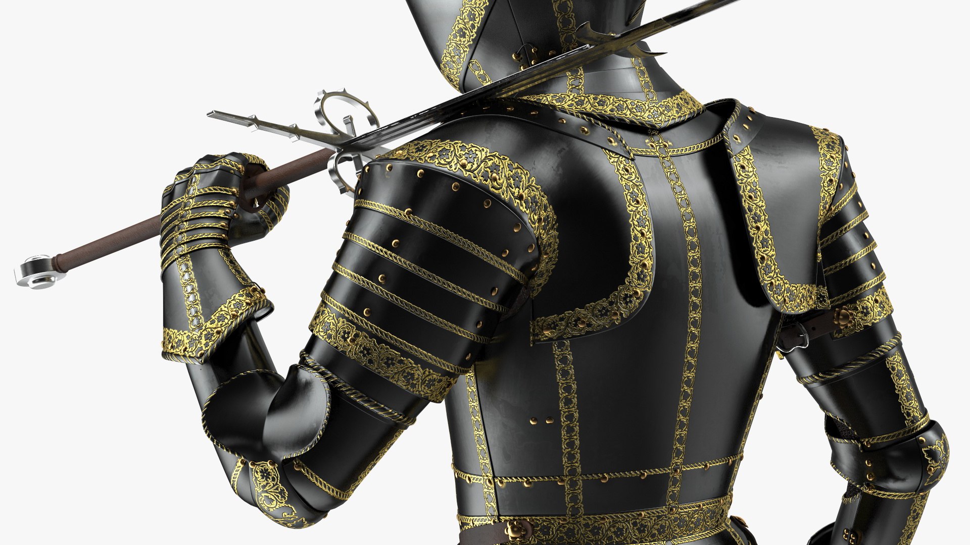 Dragon Guarding Treasures with Knight 3D