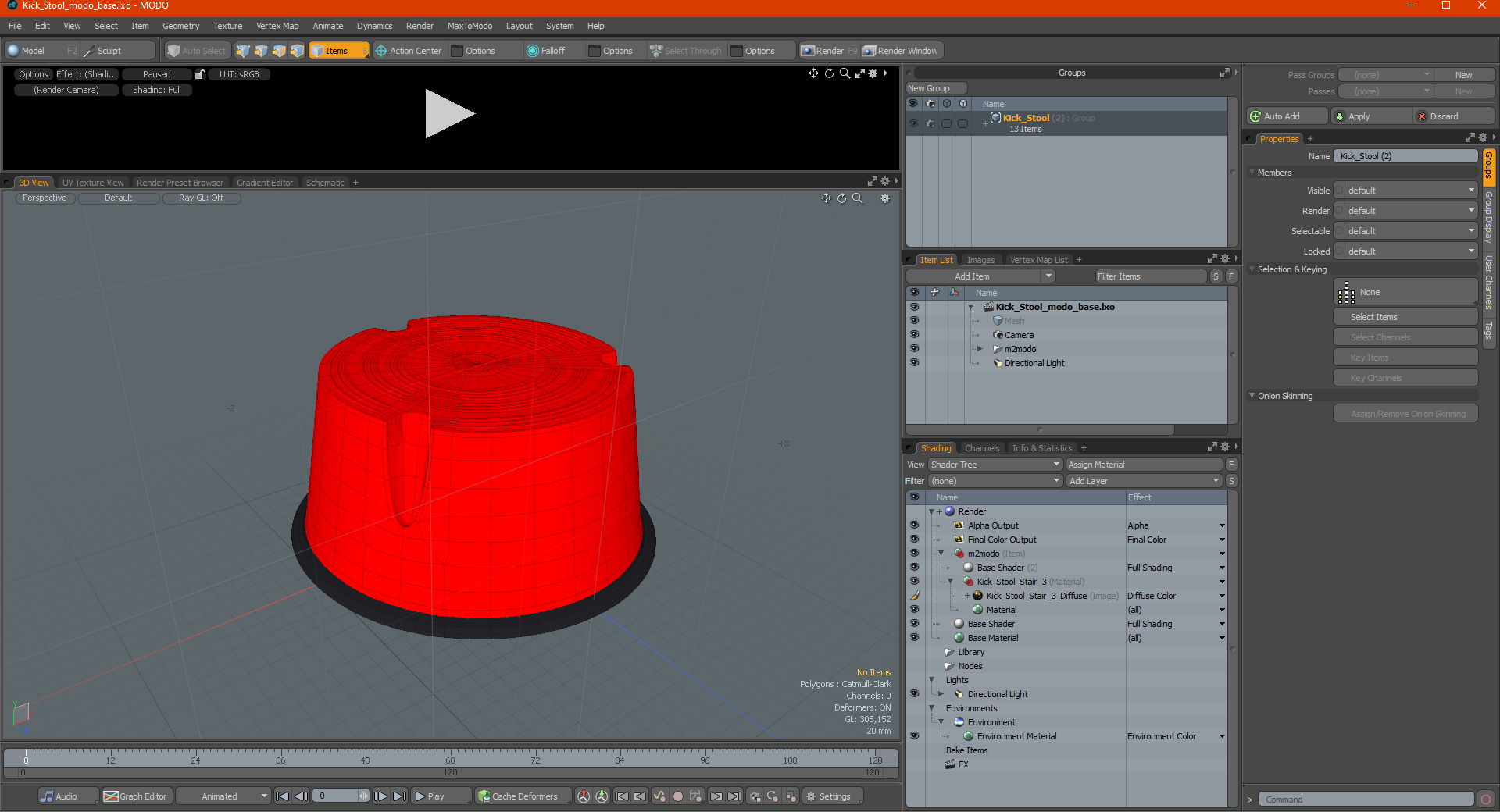 3D model Kick Stool