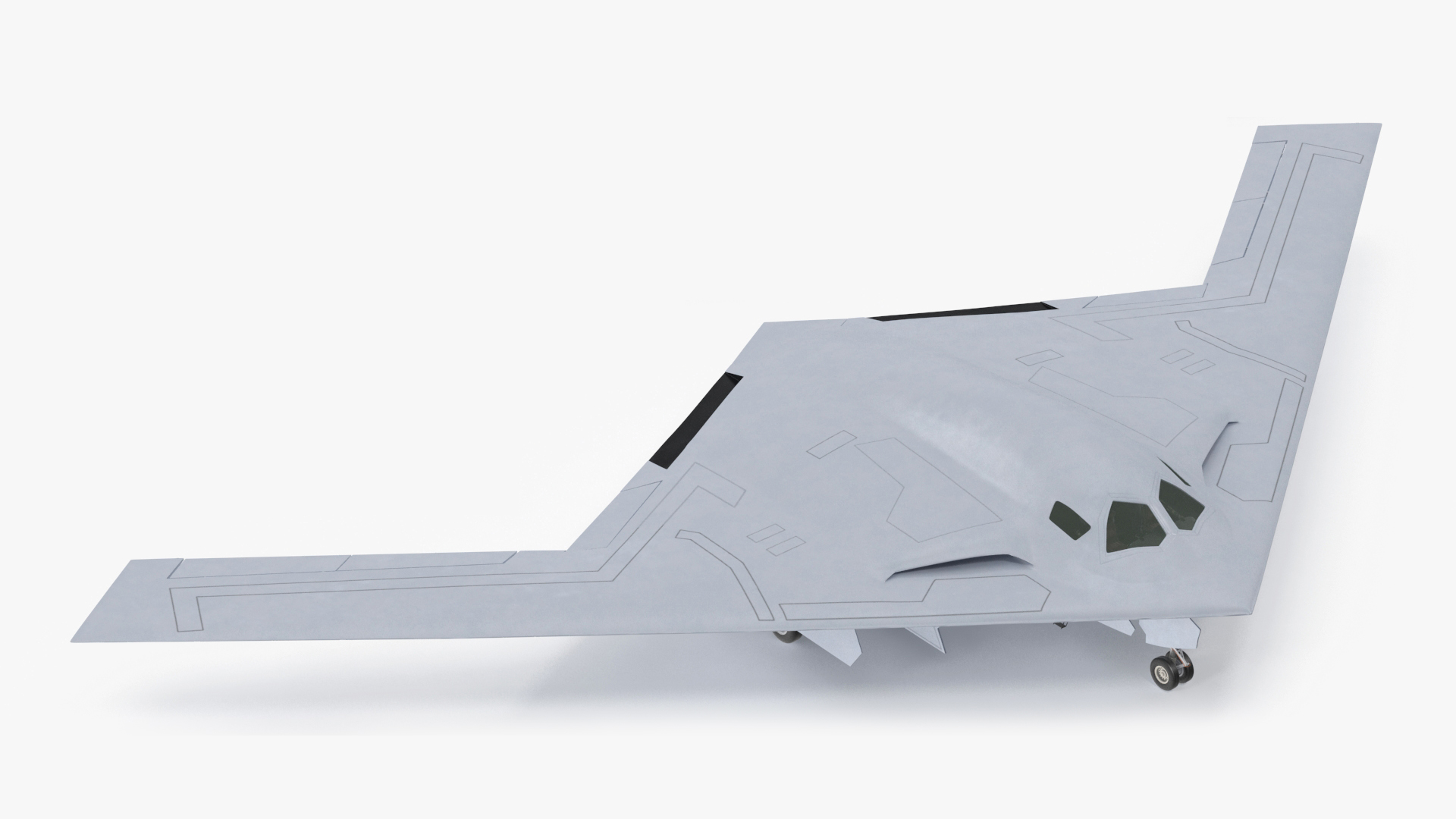 3D model Long Range Strike Bomber Rigged for Cinema 4D