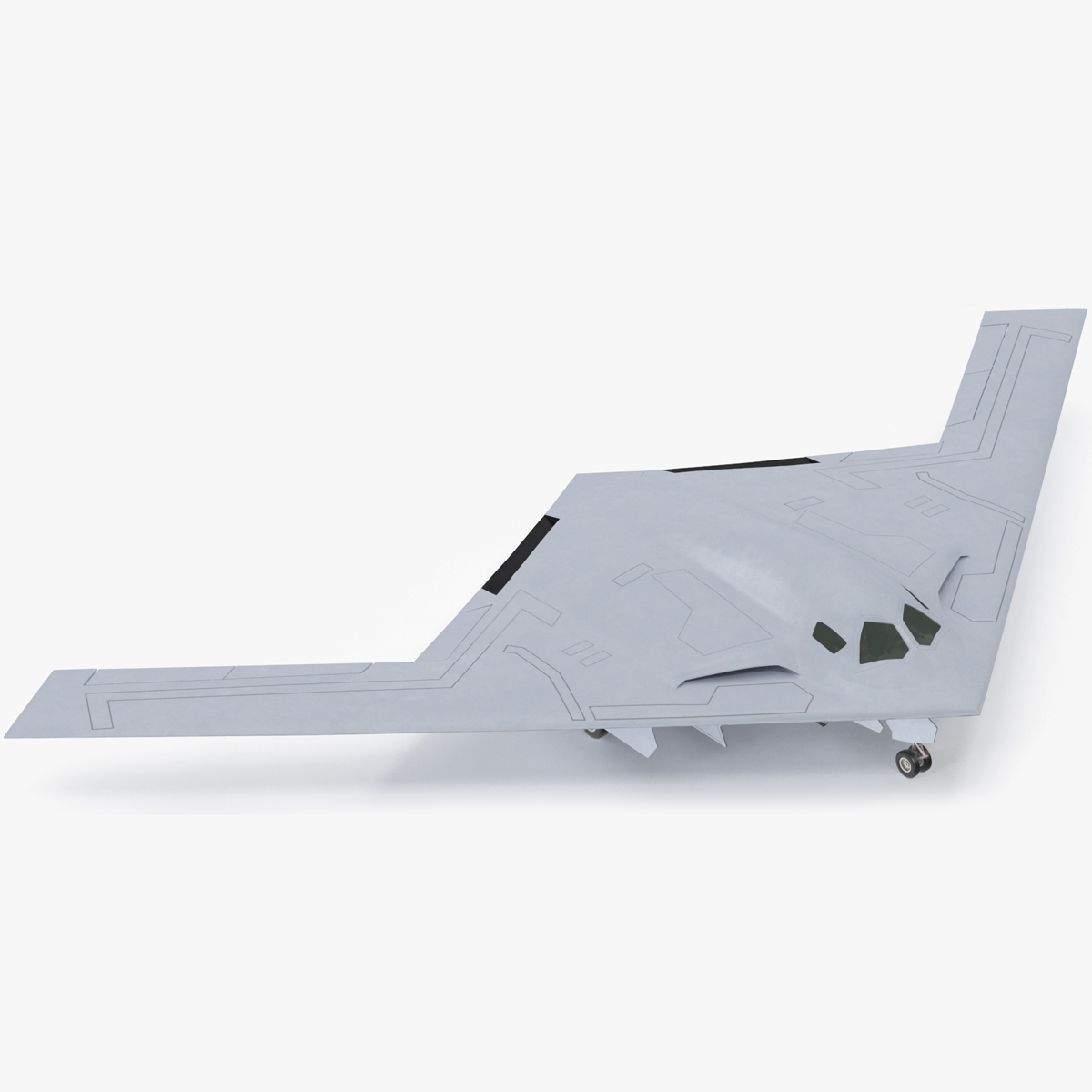 3D model Long Range Strike Bomber Rigged for Cinema 4D