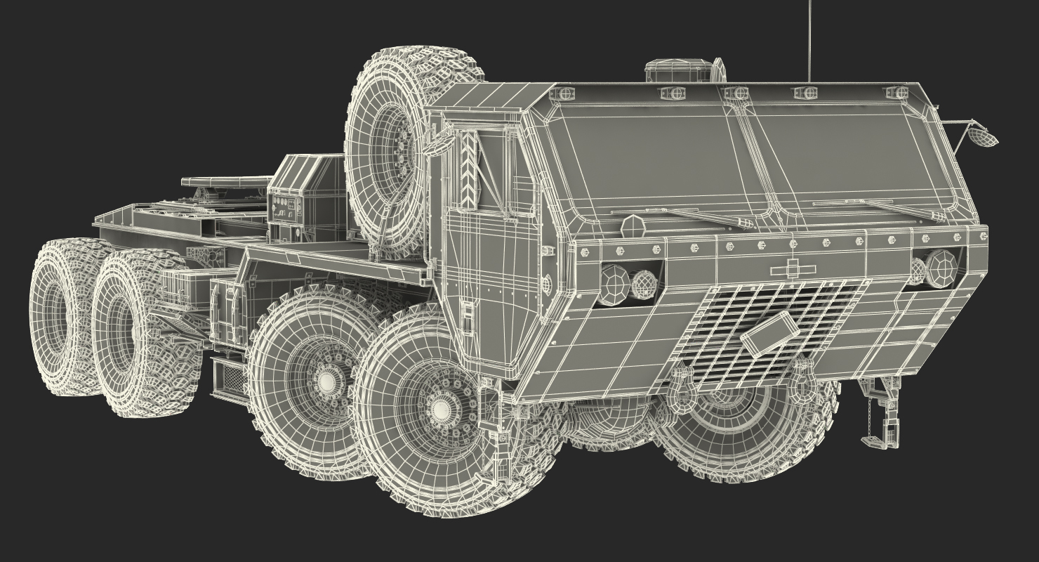 3D model Military Truck Oshkosh HEMTT M985 Sand Rigged