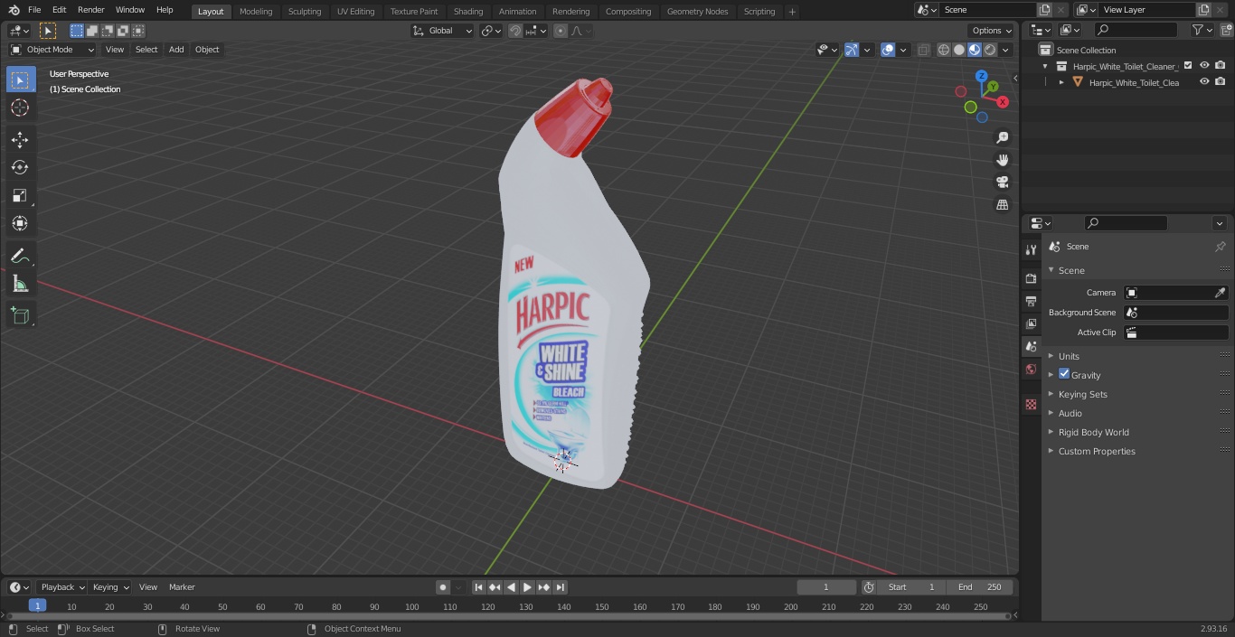 Harpic White Toilet Cleaner 3D