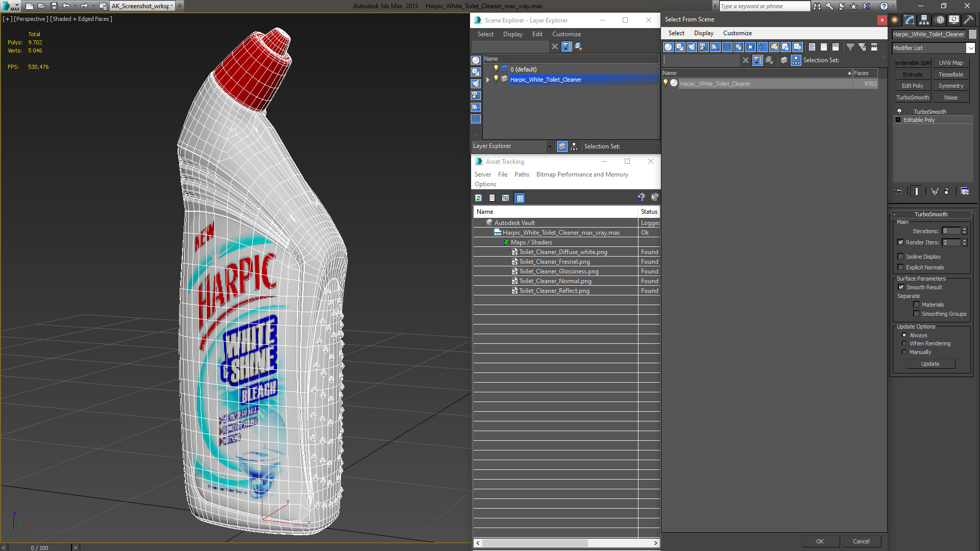 Harpic White Toilet Cleaner 3D
